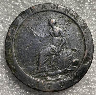 文馨钱币收藏第 163 场，稀少英室，英属地古铜币场 - 1797 年英国乔治三世版大 1 车轮便士