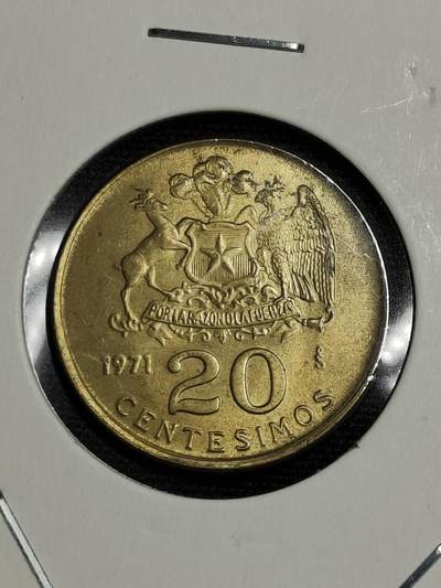 2024年第二场外国散币(免佣) - 🇨🇱智利1971年20分