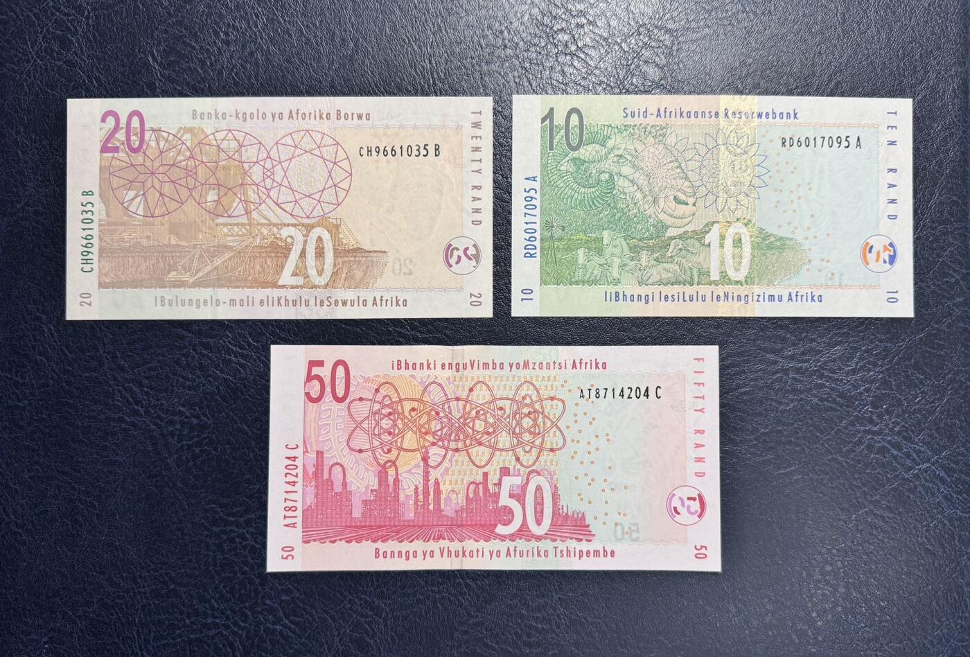 收藏联盟Quantum Auction 第375期拍卖  南非1992年初版10-50兰特 品相全新UNC