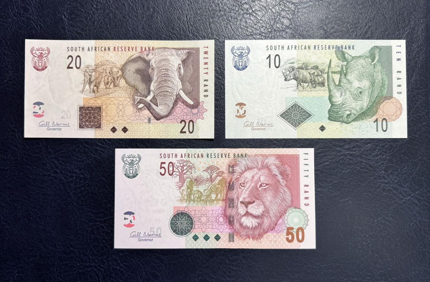 收藏联盟Quantum Auction 第375期拍卖  南非1992年初版10-50兰特 品相全新UNC