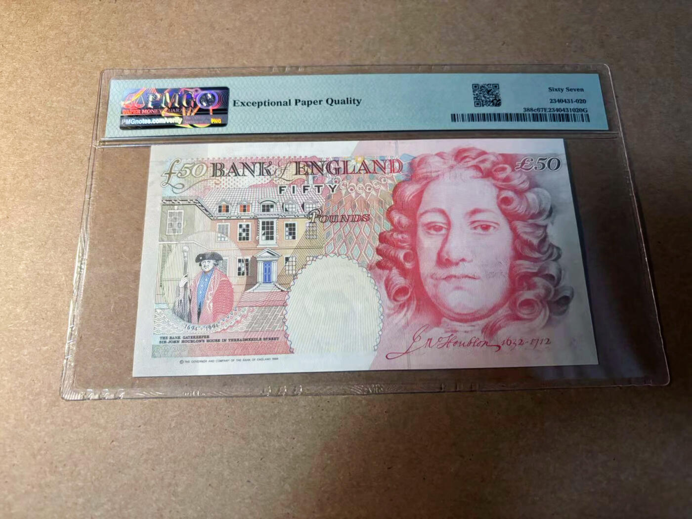 【Blue Auction】✨世界纸币精拍第542期【精】 英国1994年50镑 PMG67EPQ 高分