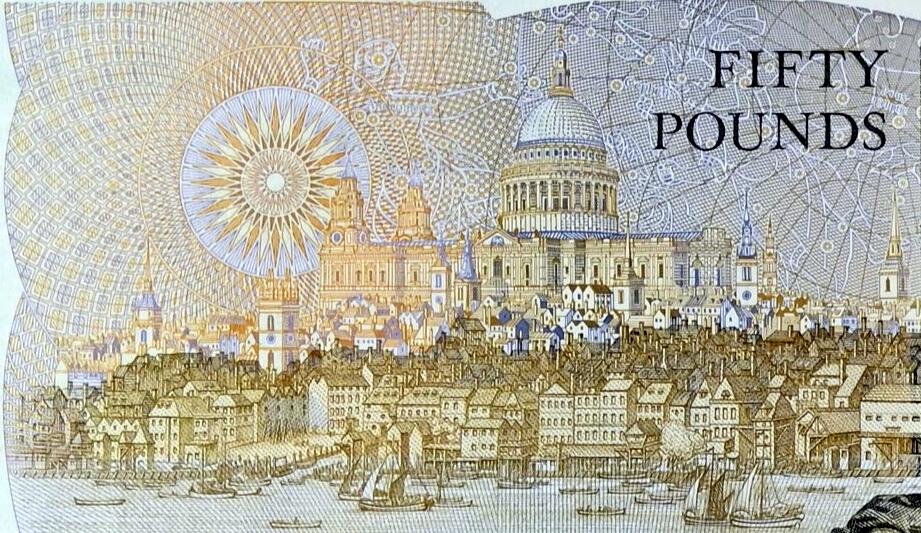 《张总收藏》167期-中秋外币高货特辑 英国1981年A01首发冠50镑PMG66E无4靓号888豹子身，超大票幅双雕 长线增值品种，圣保罗大教堂