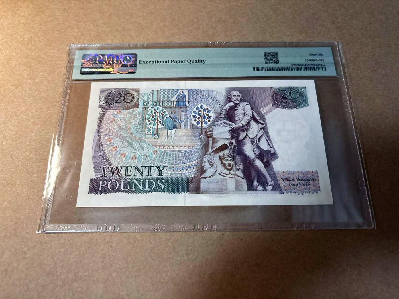 【Blue Auction】✨世界纸币精拍第542期【精】 英国 D序列1988-91年20镑 PMG66EPQ 