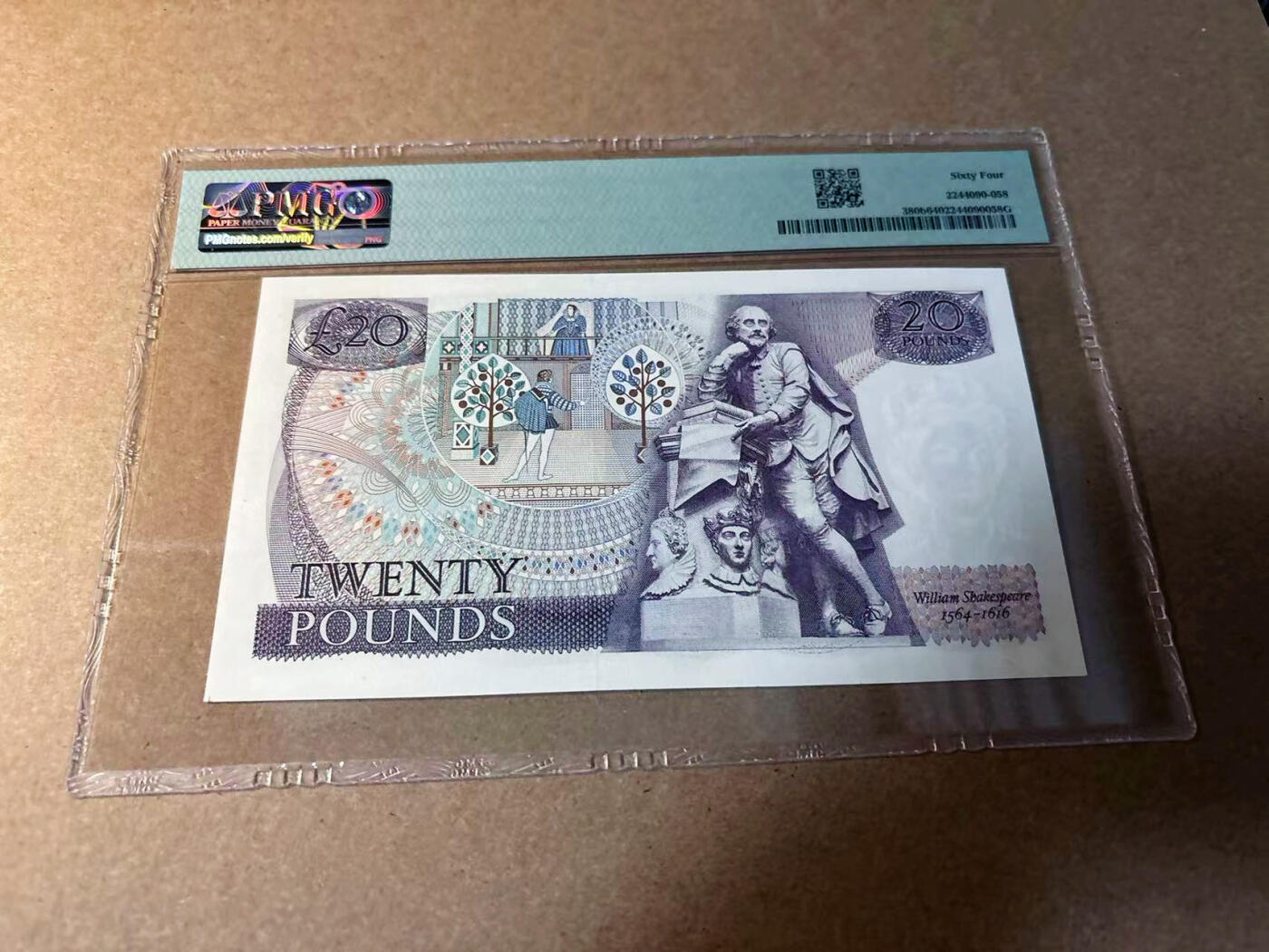 【Blue Auction】✨世界纸币精拍第542期【精】 英国 D序列1970-80年20镑 PMG64