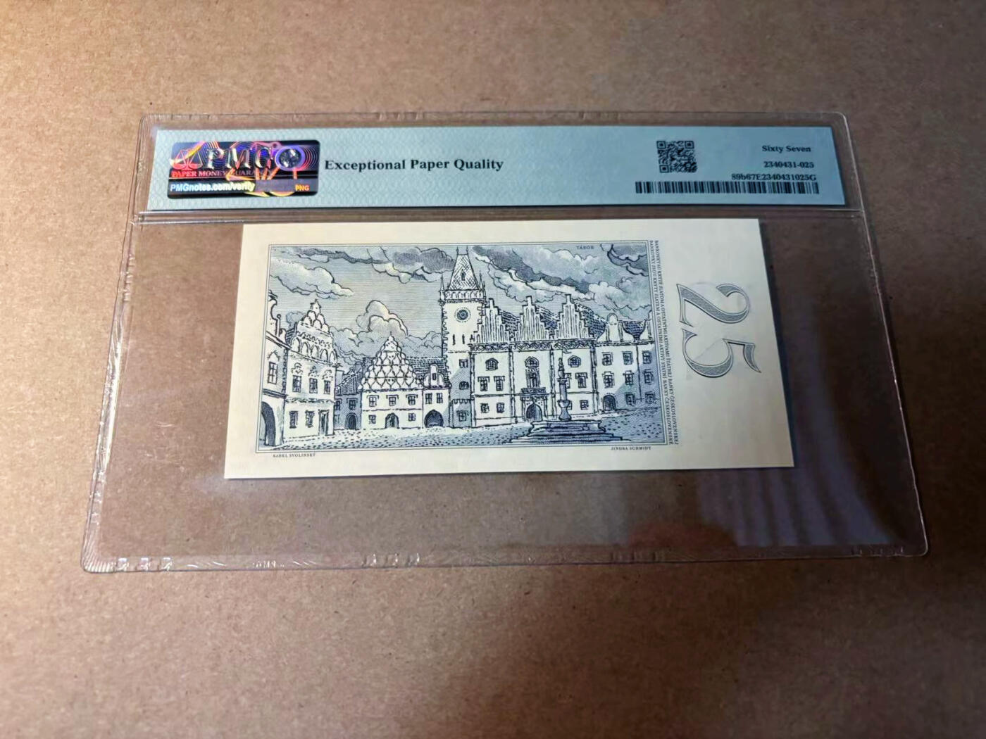 【Blue Auction】✨世界纸币精拍第542期【精】 【无47】捷斯 1961年25克朗 PMG67EPQ 高分 