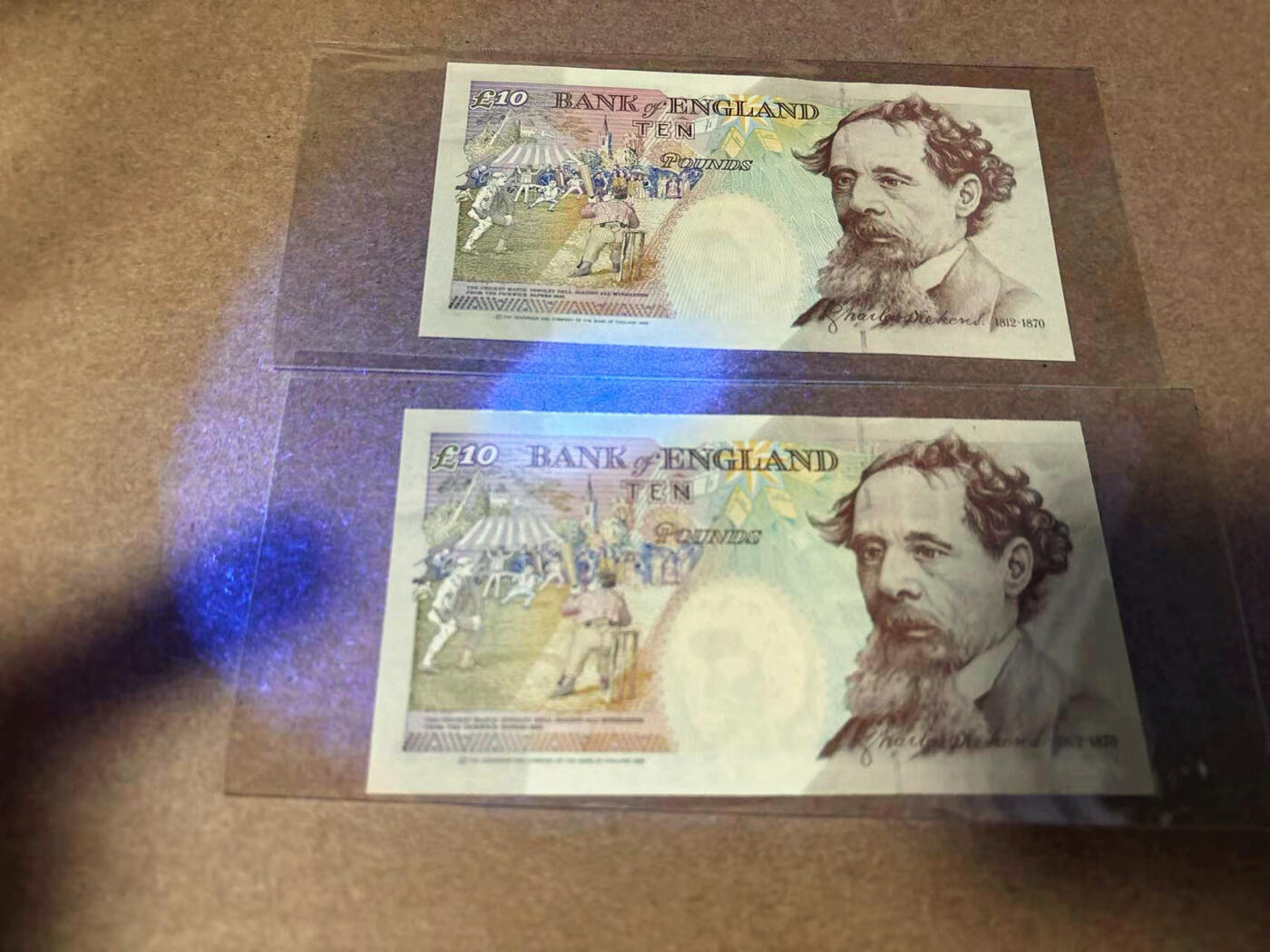 【Blue Auction】✨世界纸币精拍第542期【精】 【一组2张 皇冠初版连号】英国 E序列10镑 UNC-