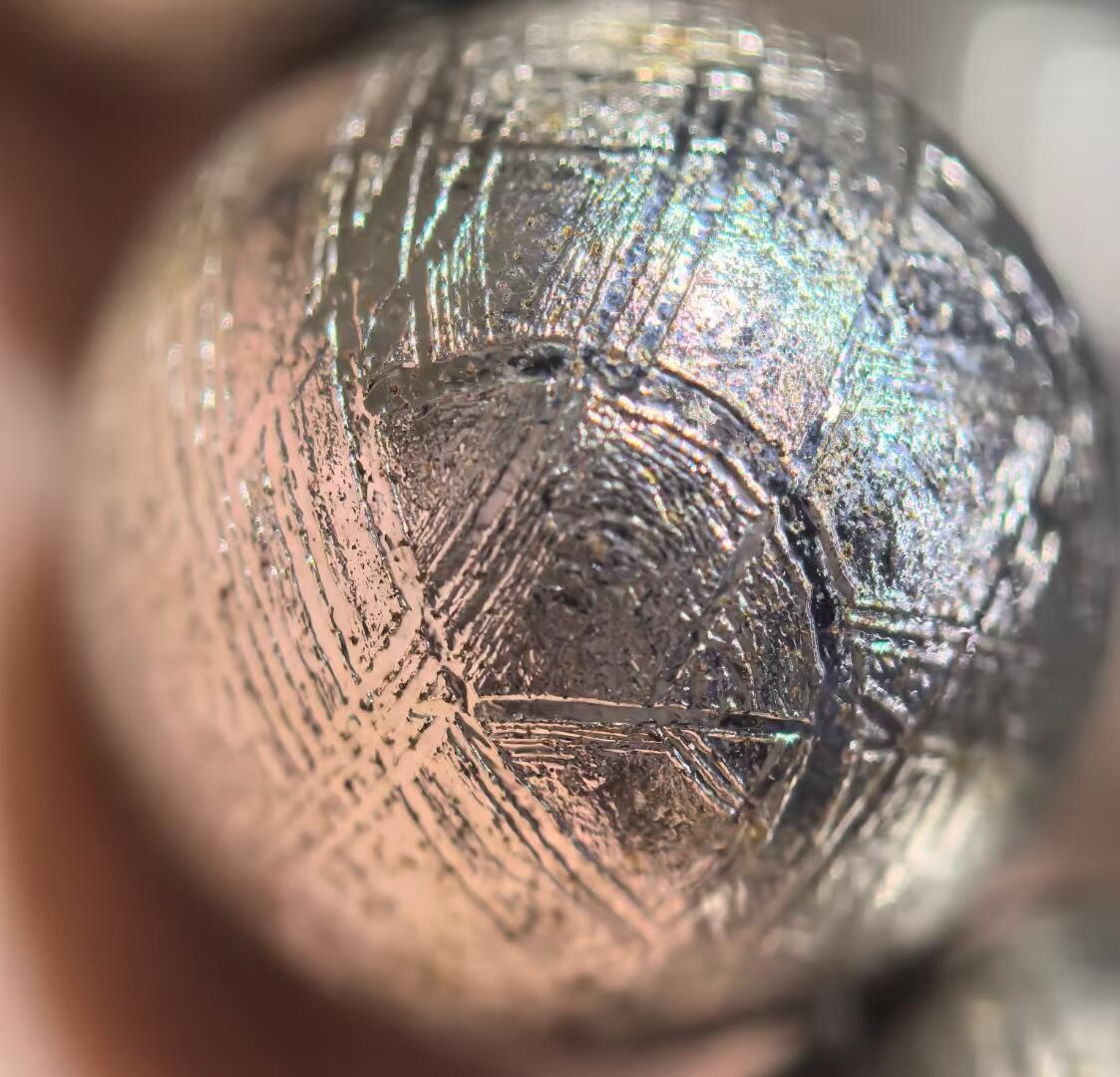 阿勒泰铁陨石手串圆珠手盘串佛珠手链，16mm，这么大的稀有！228.4克，14颗珠子，已做防锈，非假不退