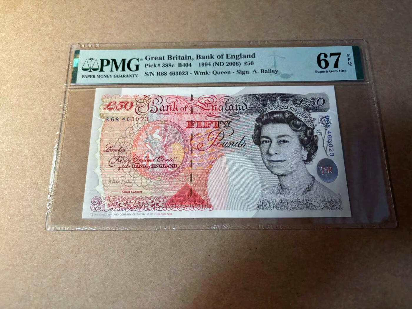 【Blue Auction】✨世界纸币精拍第542期【精】 英国1994年50镑 PMG67EPQ 高分