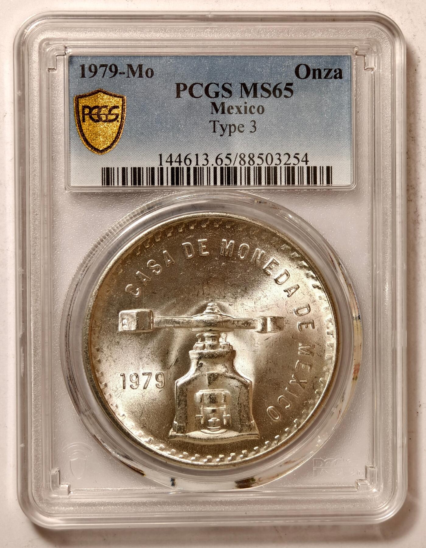 紫瑗钱币——第422期 墨西哥  1979年 MO 天平铸币机纪念币 PCGS MS65
