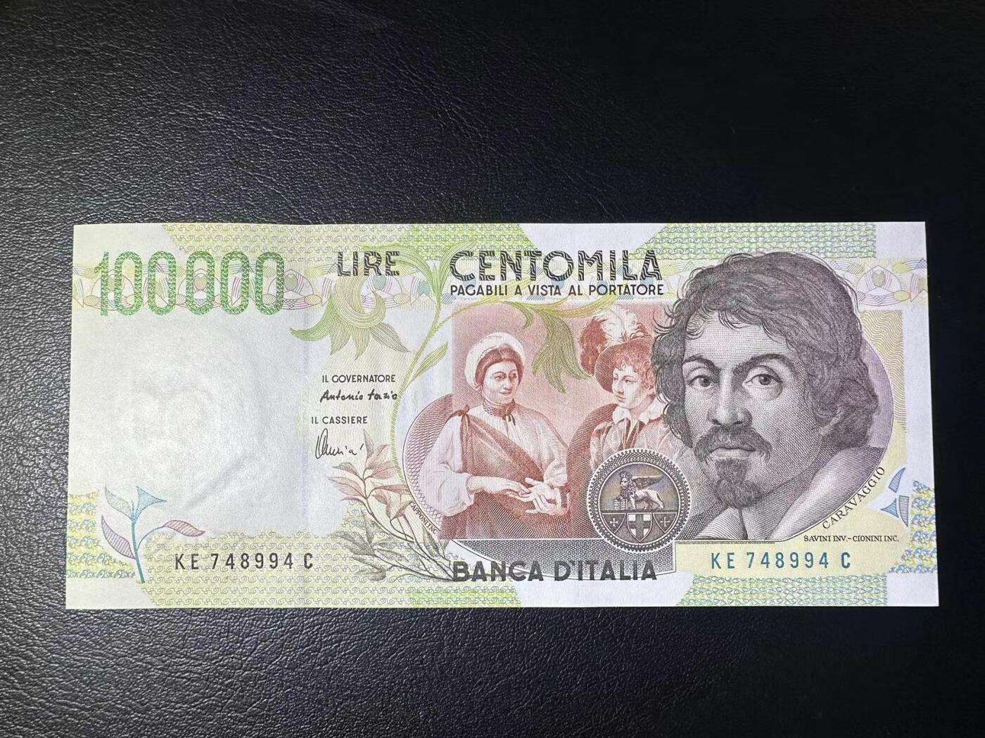 【Blue Auction】✨世界纸币精拍第542期【精】 意大利 1994年10万里拉 UNC