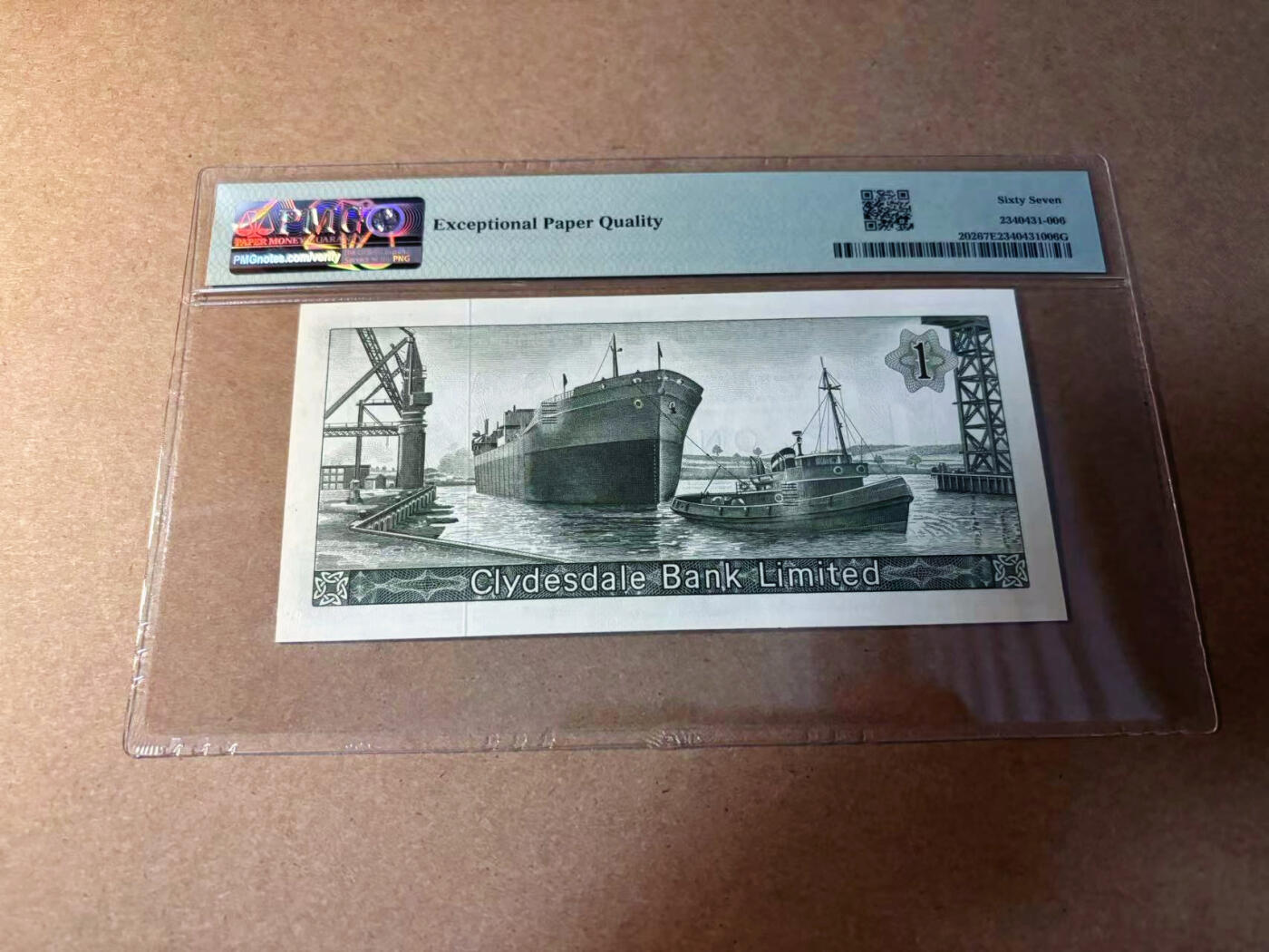 【Blue Auction】✨世界纸币精拍第542期【精】 苏格兰 1969年1镑 PMG67EPQ 高分 高分大船