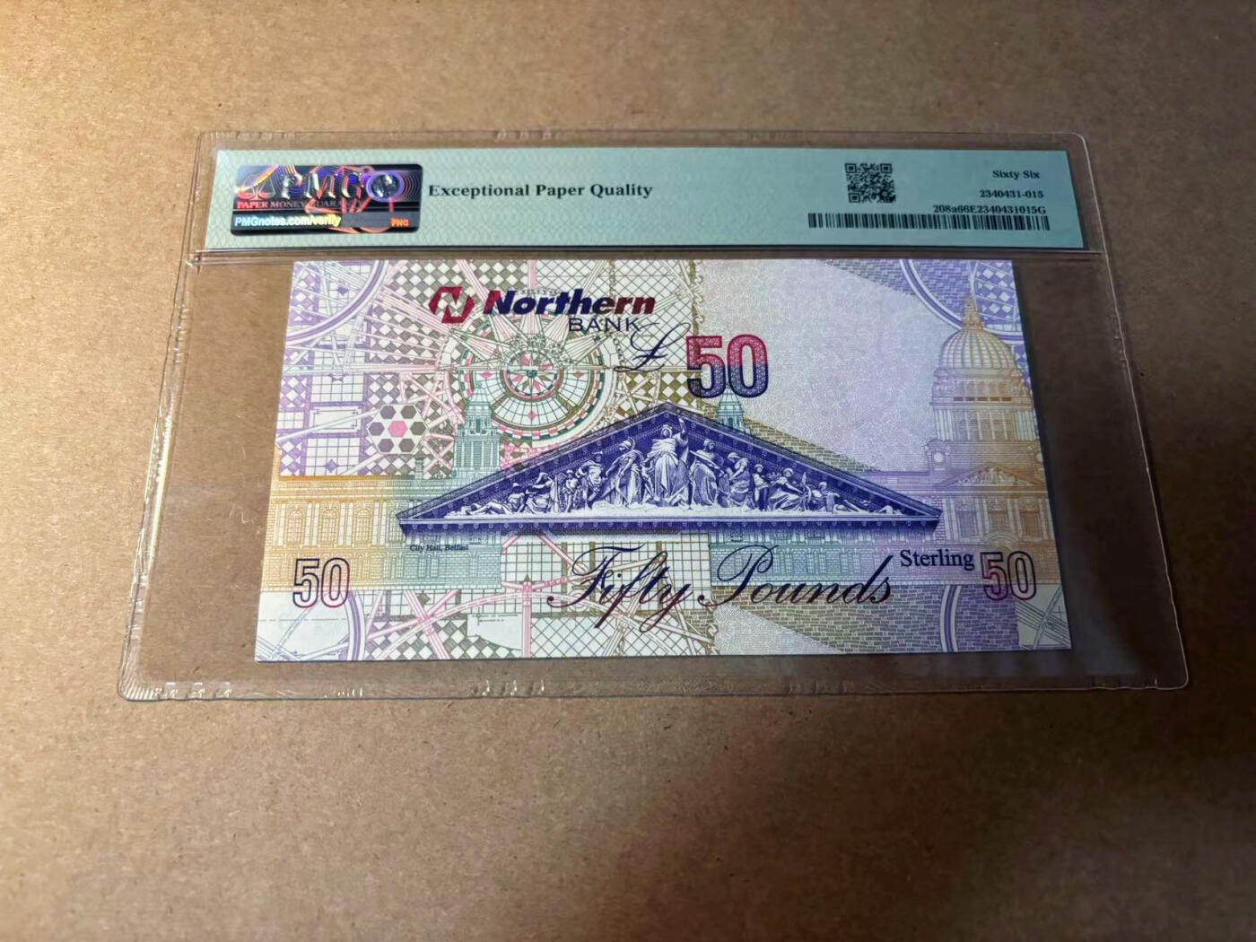 【Blue Auction】✨世界纸币精拍第542期【精】 北爱尔兰 2005年50镑 PMG66EPQ 