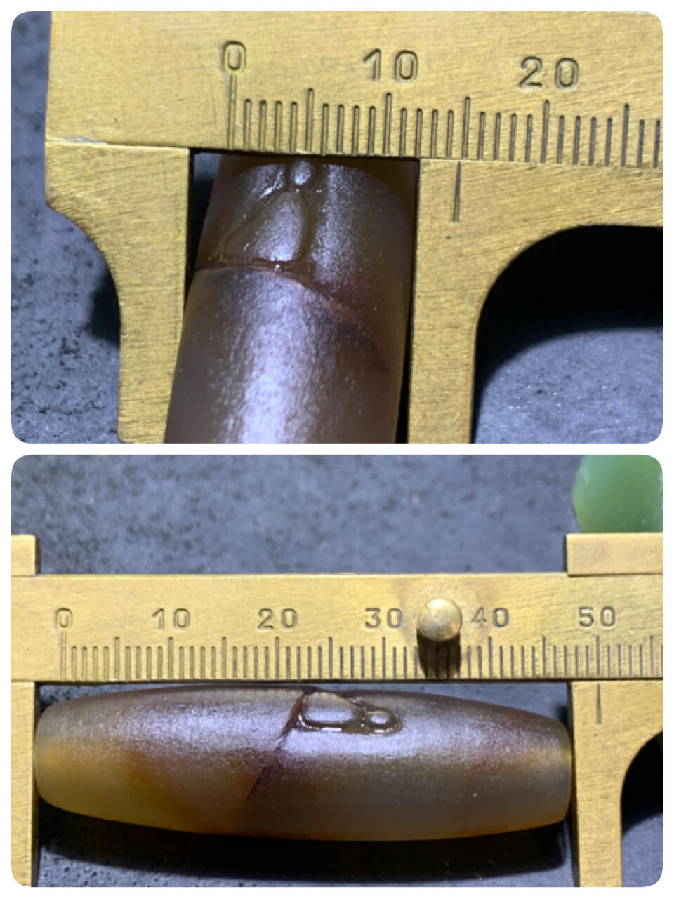 精美亚光高玉化巴西玛瑙手工俏色巧雕无相佛桶珠一个！