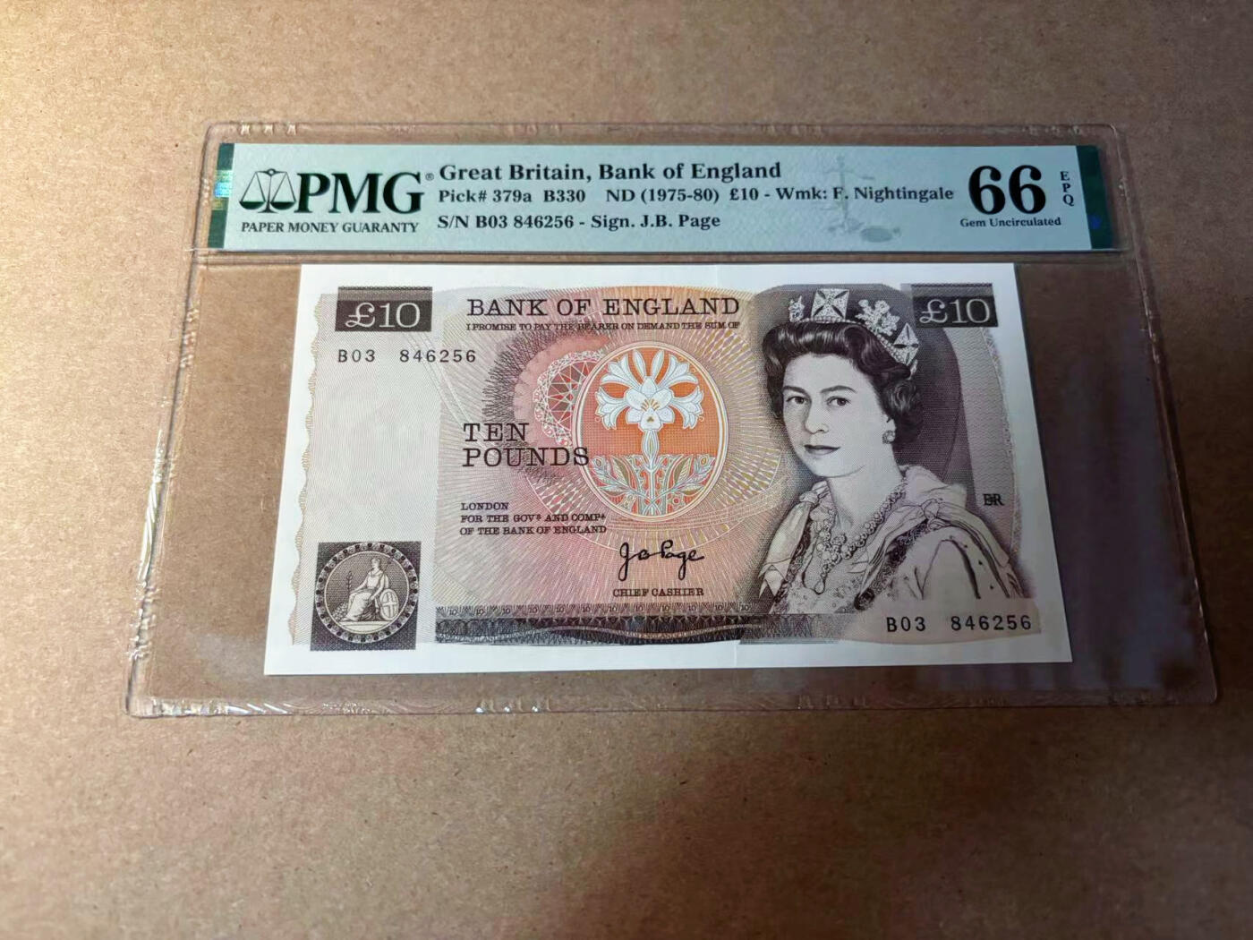 【Blue Auction】✨世界纸币精拍第542期【精】  英国 D序列 1975-80年10镑 PMG66EPQ  