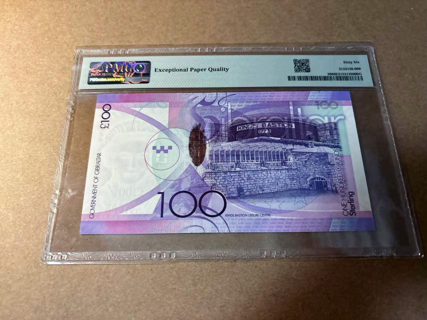 【Blue Auction】✨世界纸币精拍第542期【精】 【AAA冠88尾无47】直布罗陀 2011年100镑 女王 PMG66EPQ 