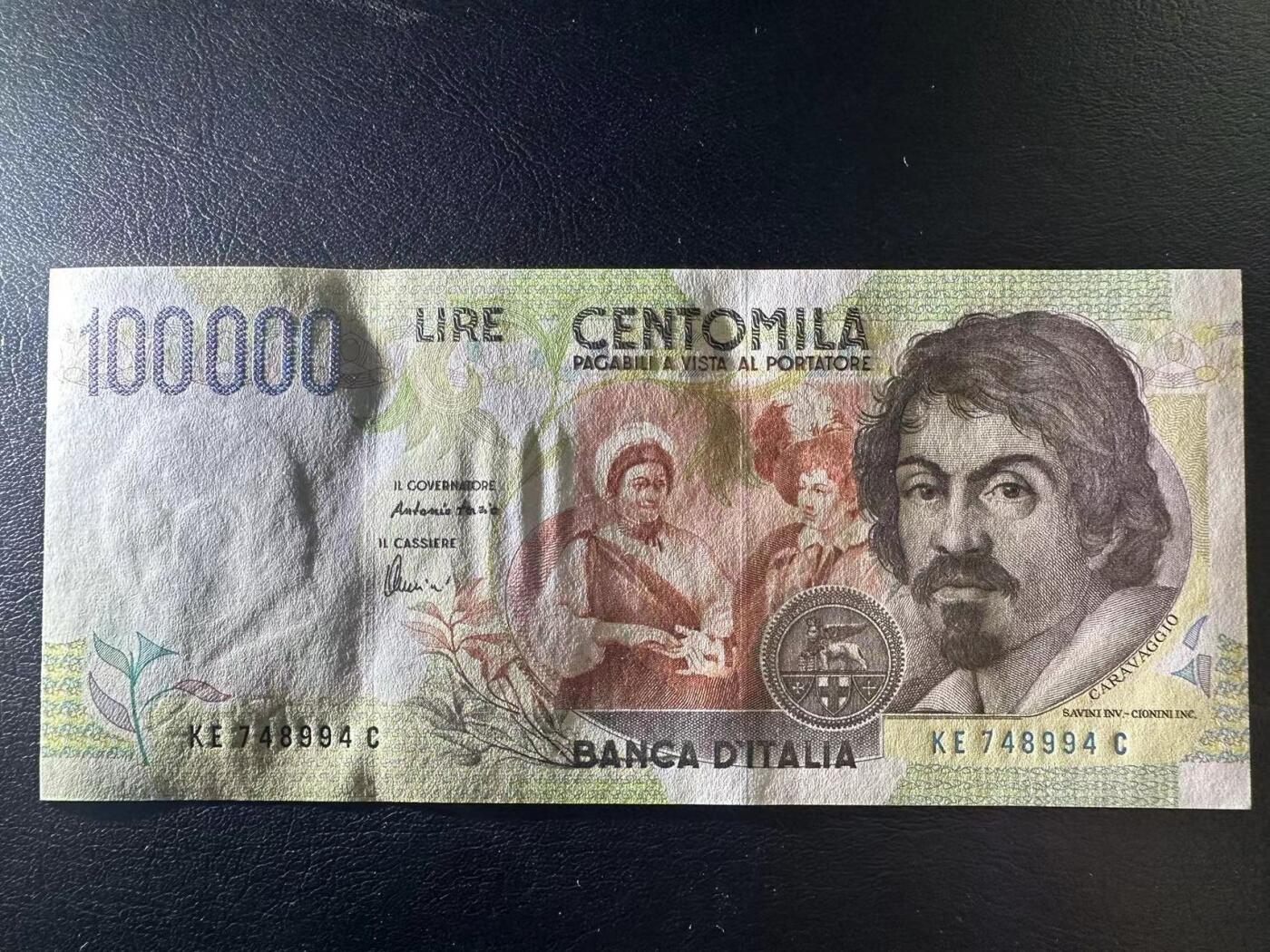 【Blue Auction】✨世界纸币精拍第542期【精】 意大利 1994年10万里拉 UNC