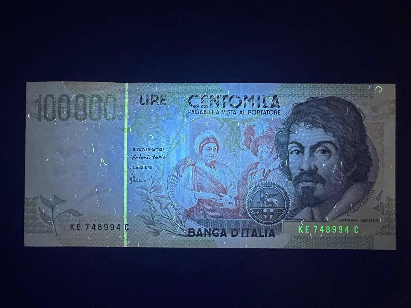 【Blue Auction】✨世界纸币精拍第542期【精】 意大利 1994年10万里拉 UNC