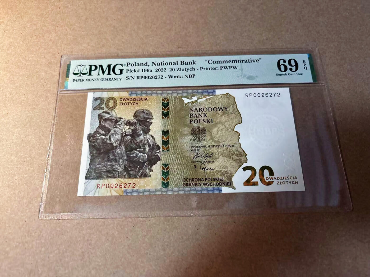 【Blue Auction】✨世界纸币精拍第542期【精】 波兰 2022年20兹罗提 PMG9EPQ 近满分 纪念钞