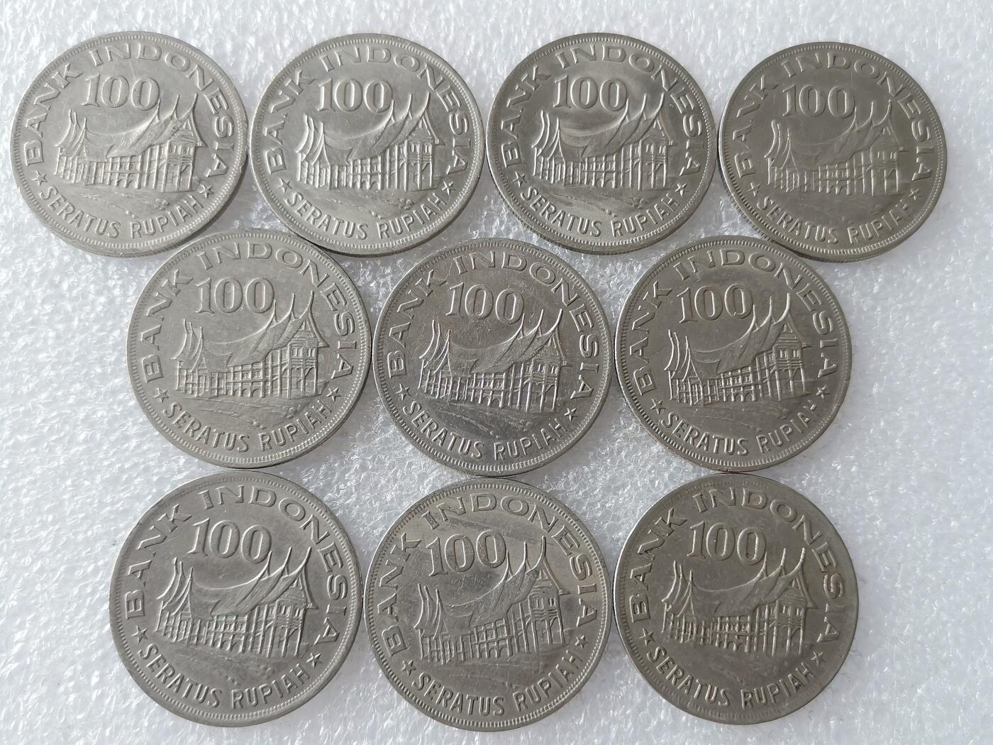 第一海外回流一元起拍收藏 散集专场 第118期 印度尼西亚1978年100卢比 10枚