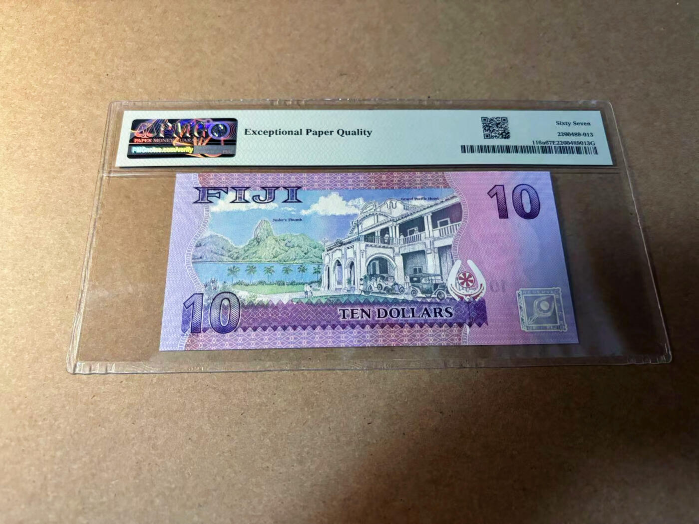 【Blue Auction】✨世界纸币精拍第542期【精】 【FFA首发冠888豹子号无47】斐济 2013年10元 PMG67EPQ 高分 
