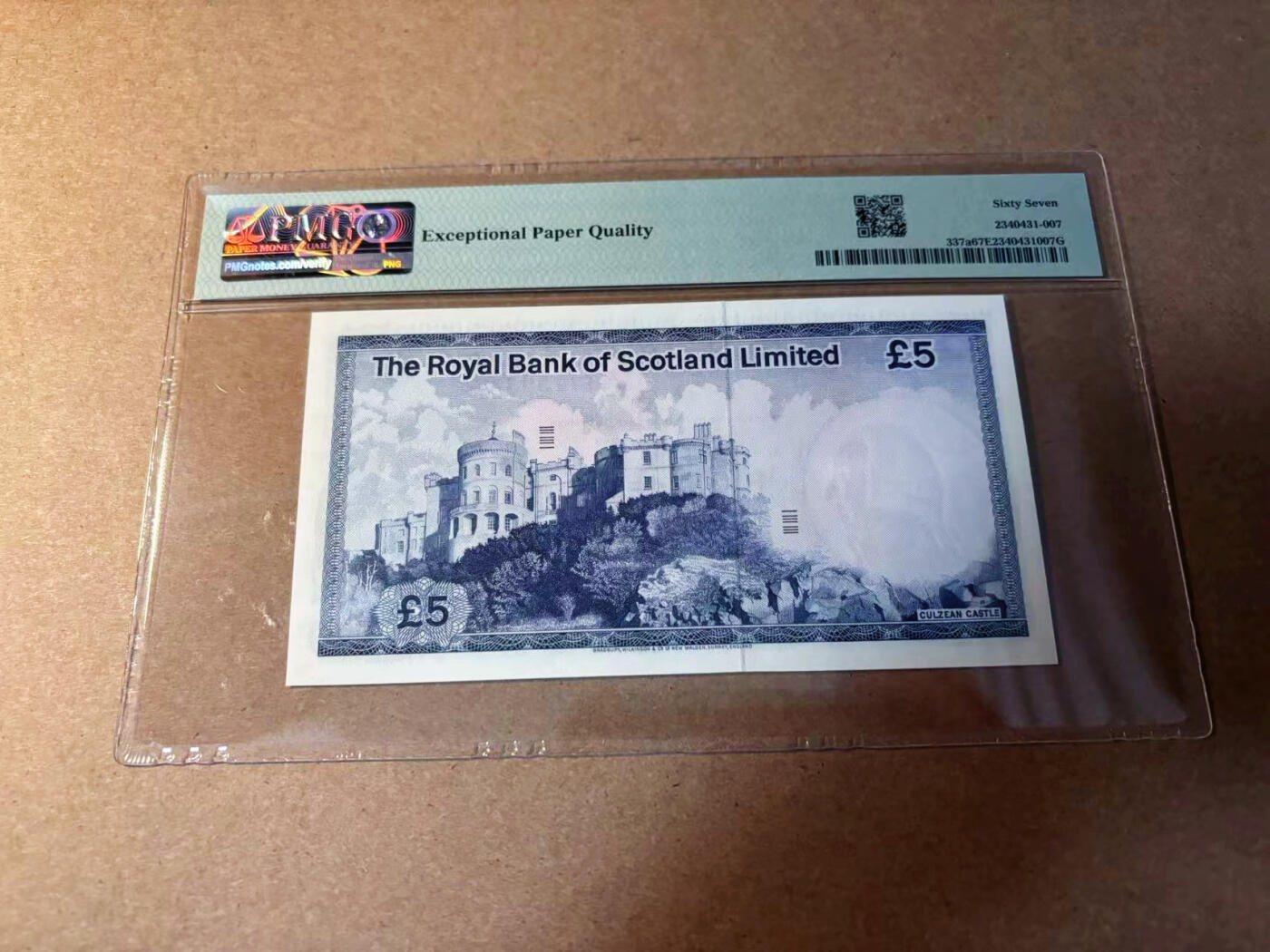 【Blue Auction】✨世界纸币精拍第542期【精】 【无47】苏格兰 1978年5镑 PMG67EPQ 高分