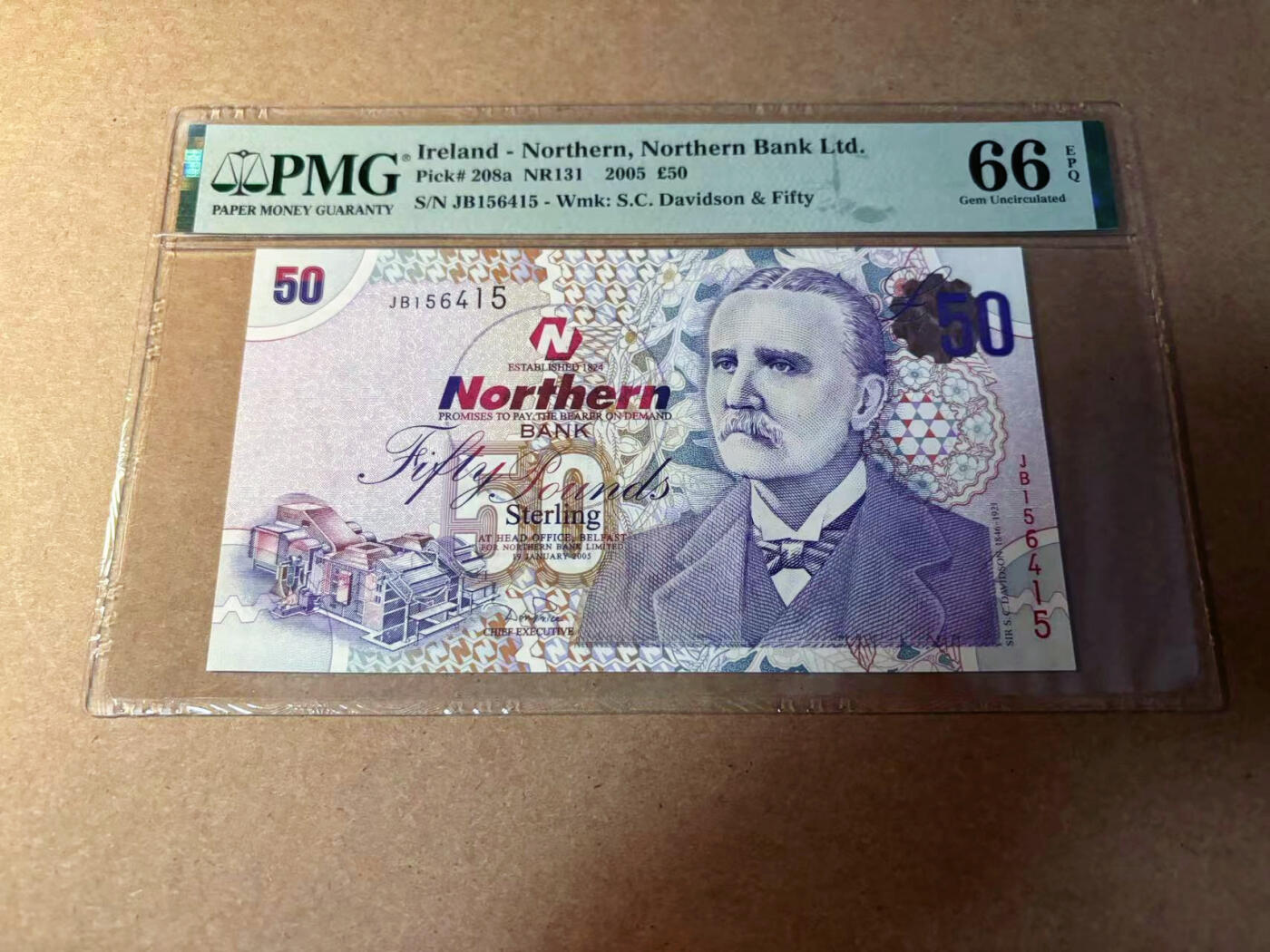 【Blue Auction】✨世界纸币精拍第542期【精】 北爱尔兰 2005年50镑 PMG66EPQ 