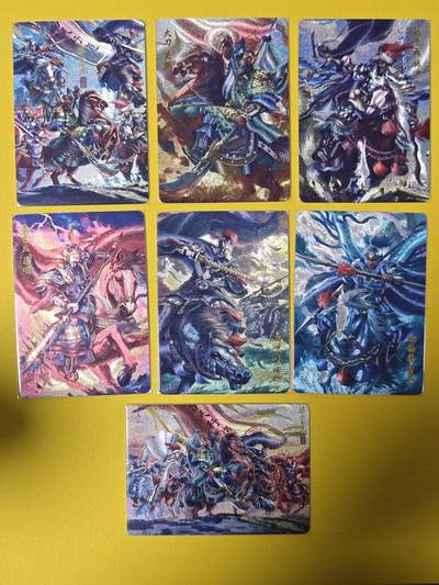 ♥国庆欢乐场：玩卡战线超级大甩拍第11期（好物、稀缺、镇册之宝） 百里-鞠嘉宁绘梁山五虎将粗闪卡一套7张