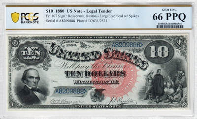 美国1880年10美元无3457尾号888PCGS66PPQ - 美国1880年10美元无3457尾号888PCGS66PPQ