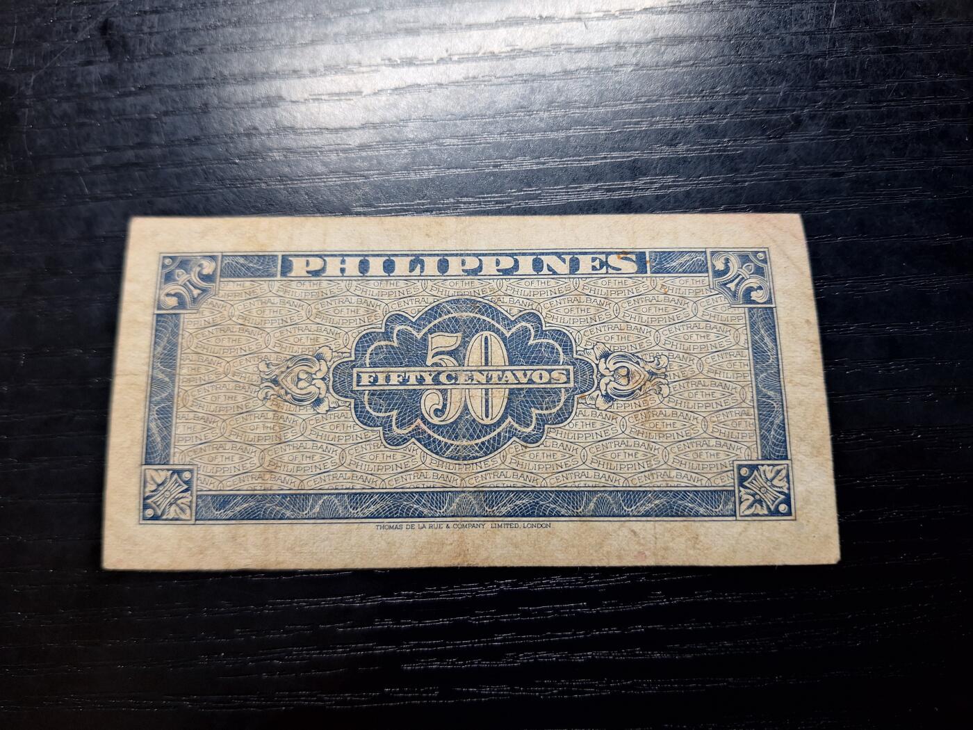 博彦收藏 11月5日 8点钱币专场 菲律宾1948年 50c 流通好品