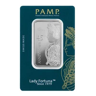 瑞士PAMP 财富女神45周年纪念 .999银条 1盎司 - 瑞士PAMP 财富女神45周年纪念 .999银条 1盎司