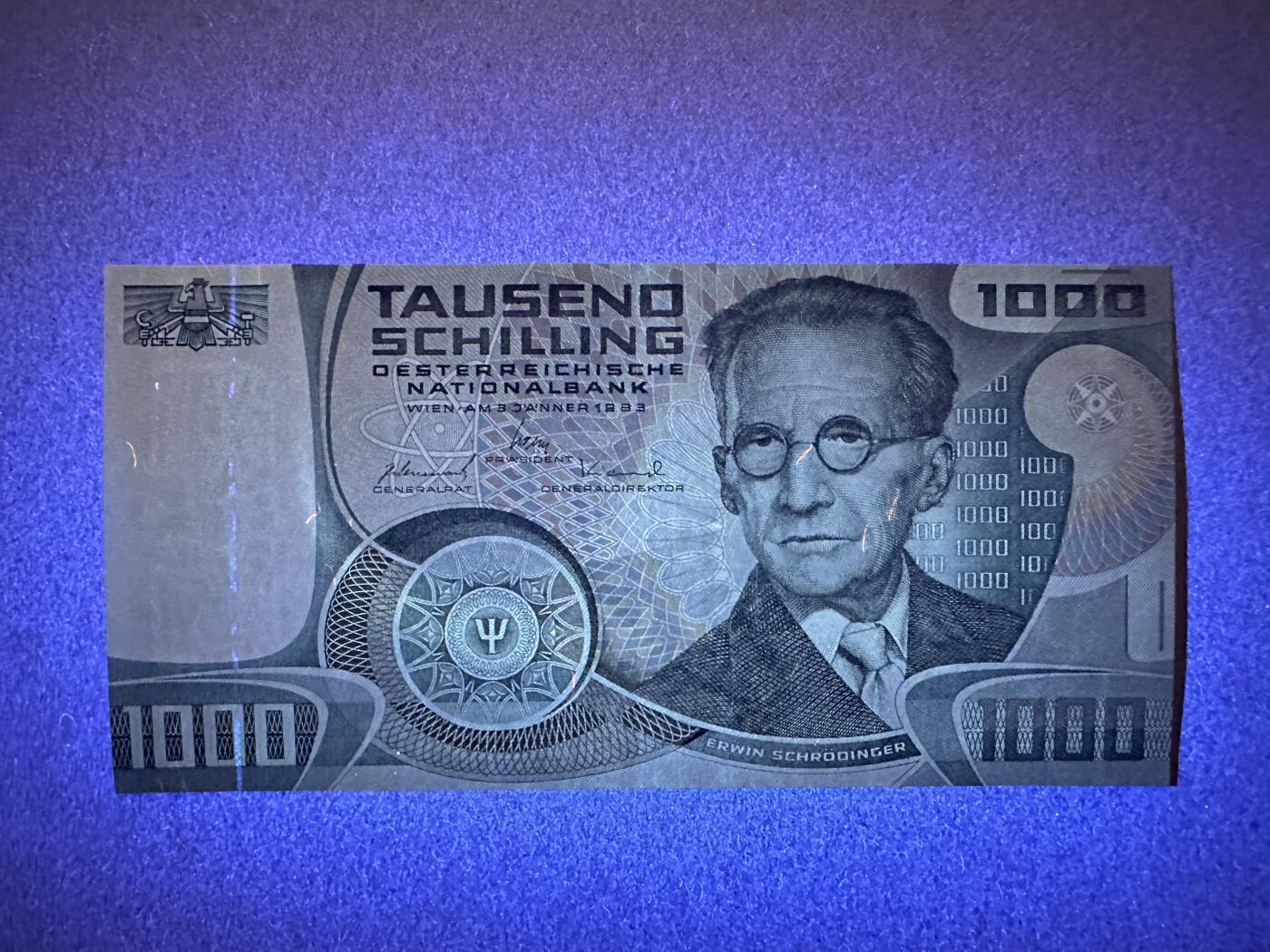 《张总收藏》167期-中秋外币高货特辑 奥地利1000先令 AU 1983年 薛定谔
