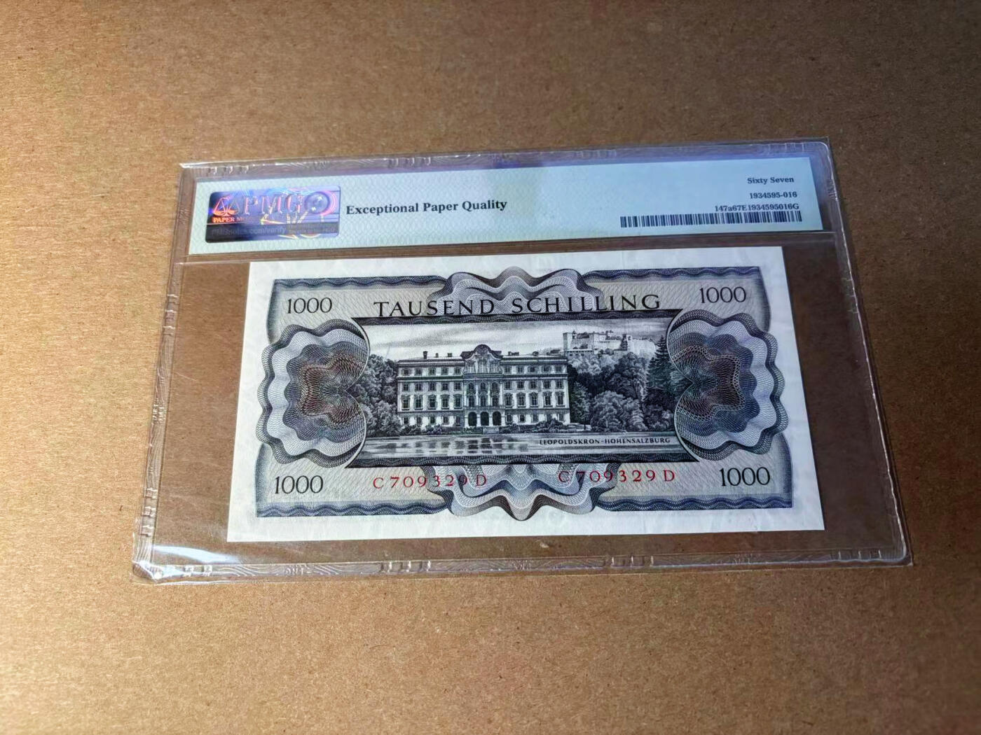 【Blue Auction】✨世界纸币精拍第544期【精】  奥地利 1966年1000先令 苏特纳 PMG67EPQ 高分