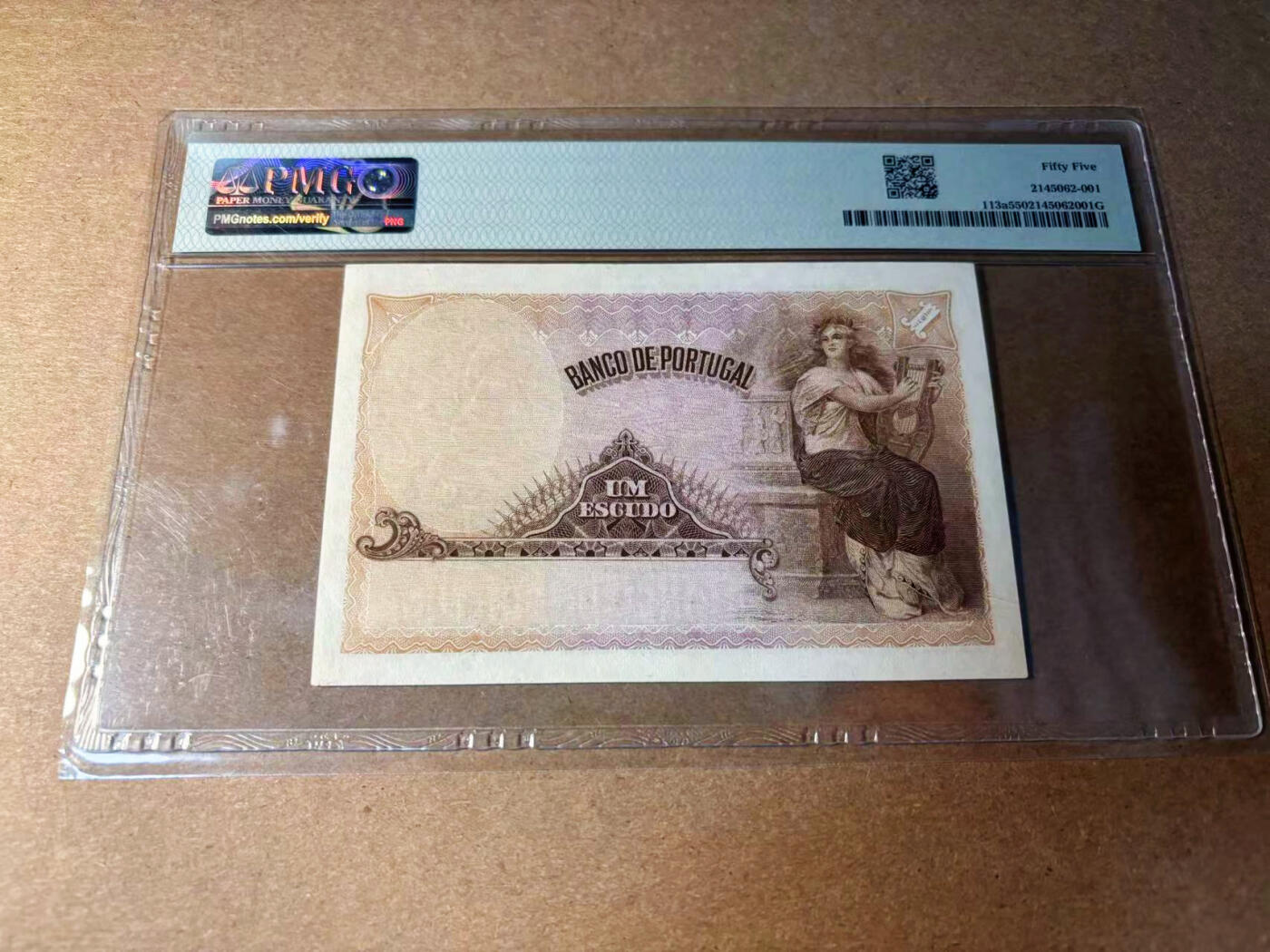 【Blue Auction】✨世界纸币精拍第544期【精】  葡萄牙 1917-20年1埃斯库多 BWC出品 PMG55