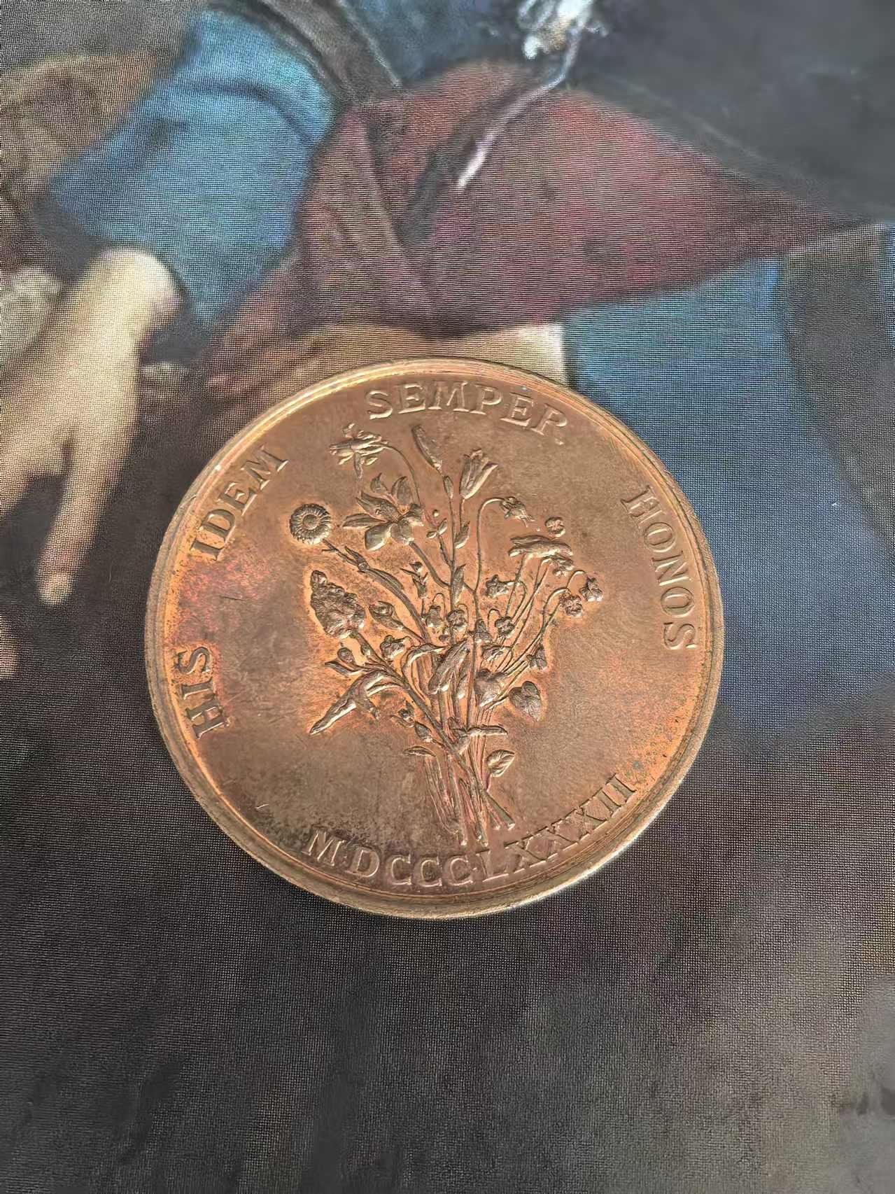 外国币章第二十五期 法国铜章，花神芙若拉，直径35mm，丰饶角bronze
