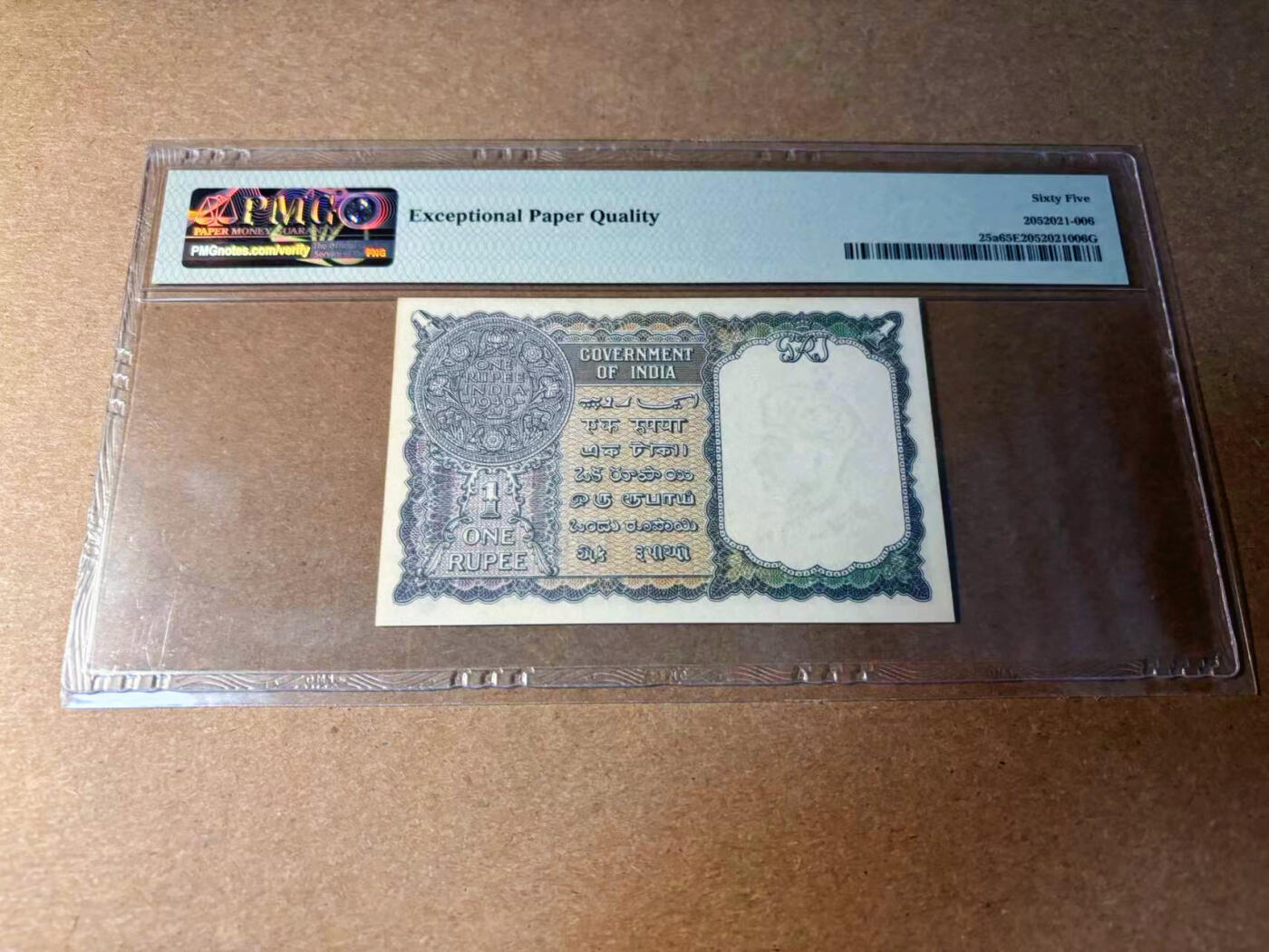 【Blue Auction】✨世界纸币精拍第544期【精】 英属印度 1940年1卢比 英王乔六 PMG65EPQ 