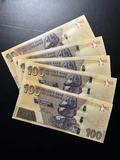 八十六场（降佣场） - 津巴布韦100$，一组5张！连号！新版本！