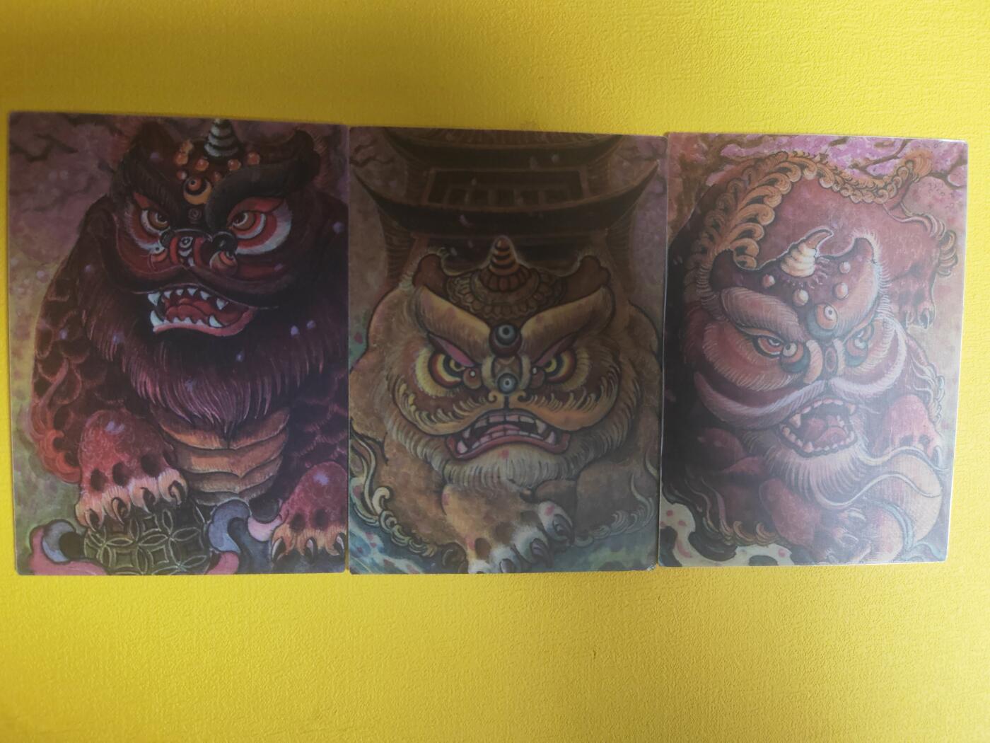 阳大大卡牌超级大甩拍第16期（持续收拍品，进群福利早知道） 香山文创 刘关张醒狮镜面 特卡3张