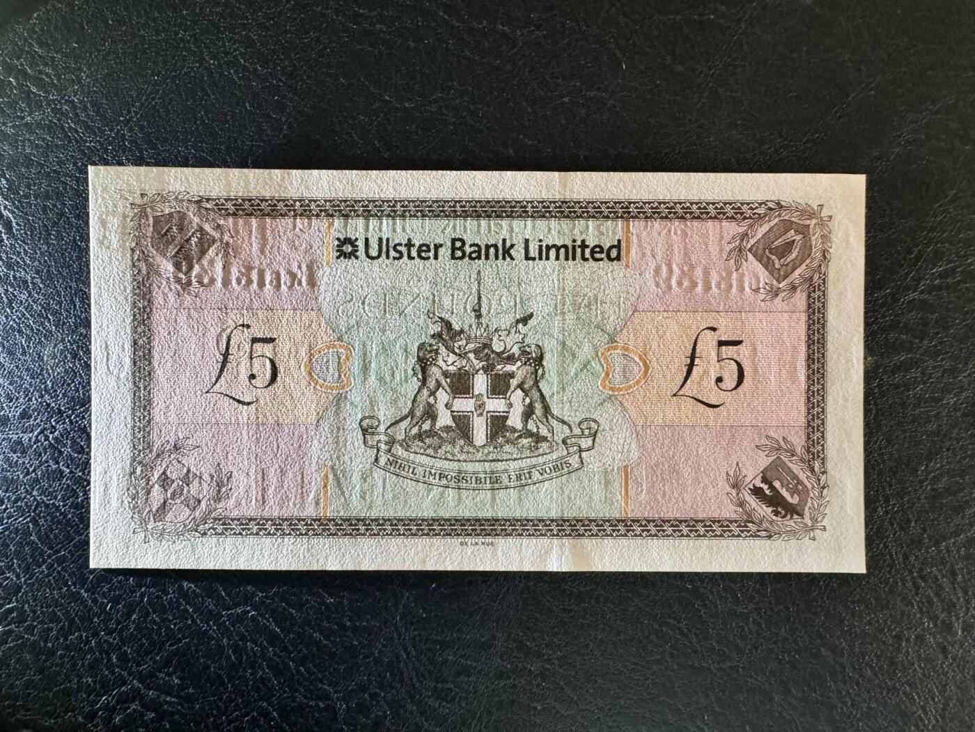 收藏联盟Quantum Auction 第376期拍卖  北爱尔兰阿斯特银行2013年5镑 品相全新UNC 号码无47