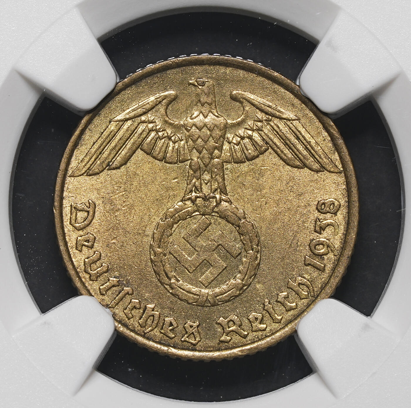 修遠堂世界钱币第三十九期 全场包邮 NGC MS64 1938年德三5芬尼铜币