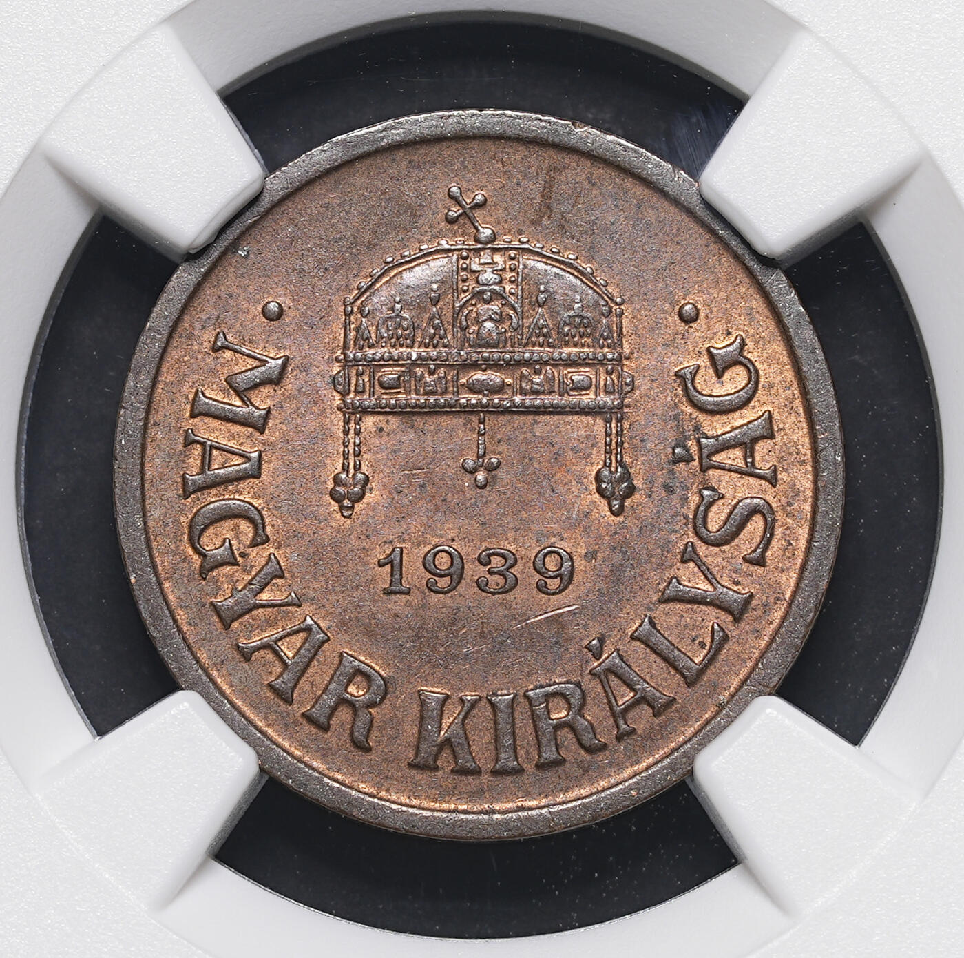 修遠堂世界钱币第三十九期 全场包邮 NGC MS64RB 1939年匈牙利2 FILLER铜币