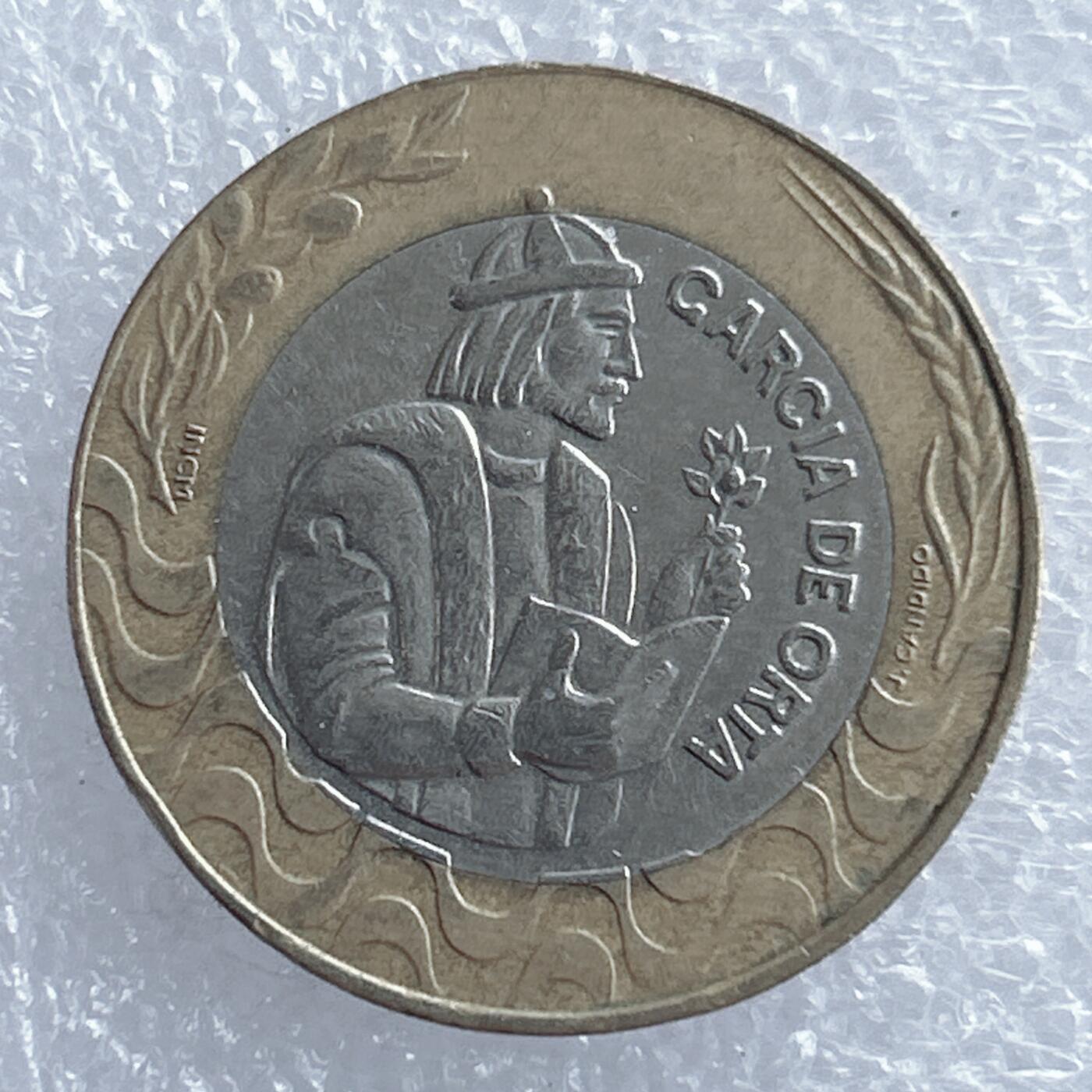 海外回流1元起拍小铺 各国钱币散币场 第16期 葡萄牙1991年200埃斯库多双色镶嵌金属币