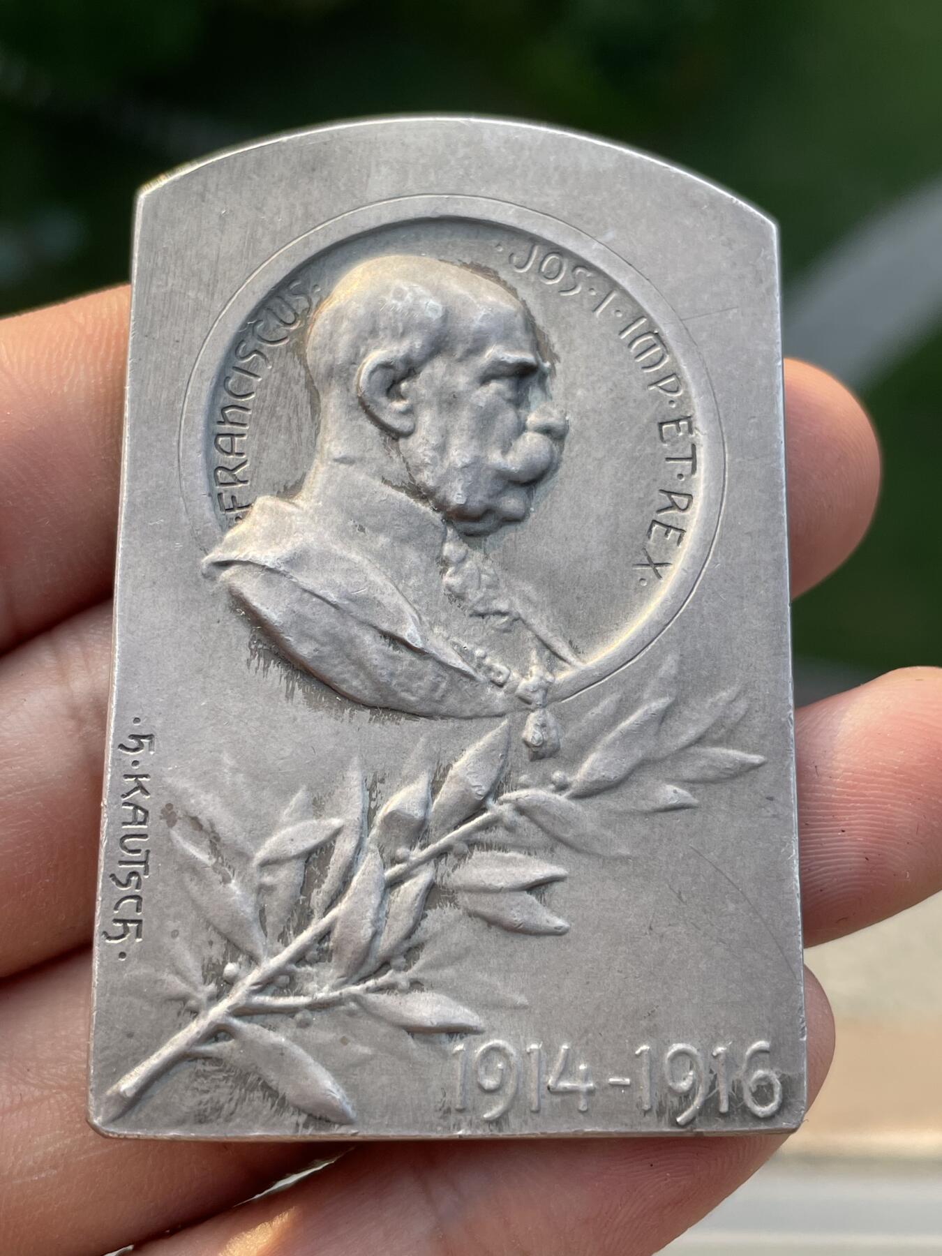 「木头集藏」中秋精品专场！ H.KAUTSCH ～1912年奥匈帝国慈善协会银章 尺寸：60×39 mm，75.6 g ，边铭：A圈银标，
