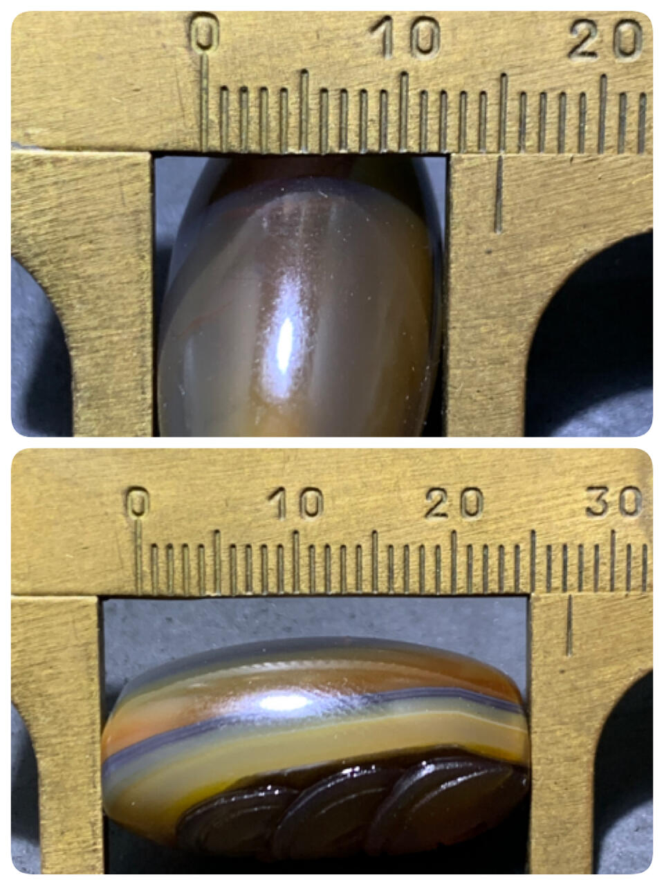 精美亚光高玉化巴西玛瑙手工俏色巧雕钱币元宝随形桶珠一个！