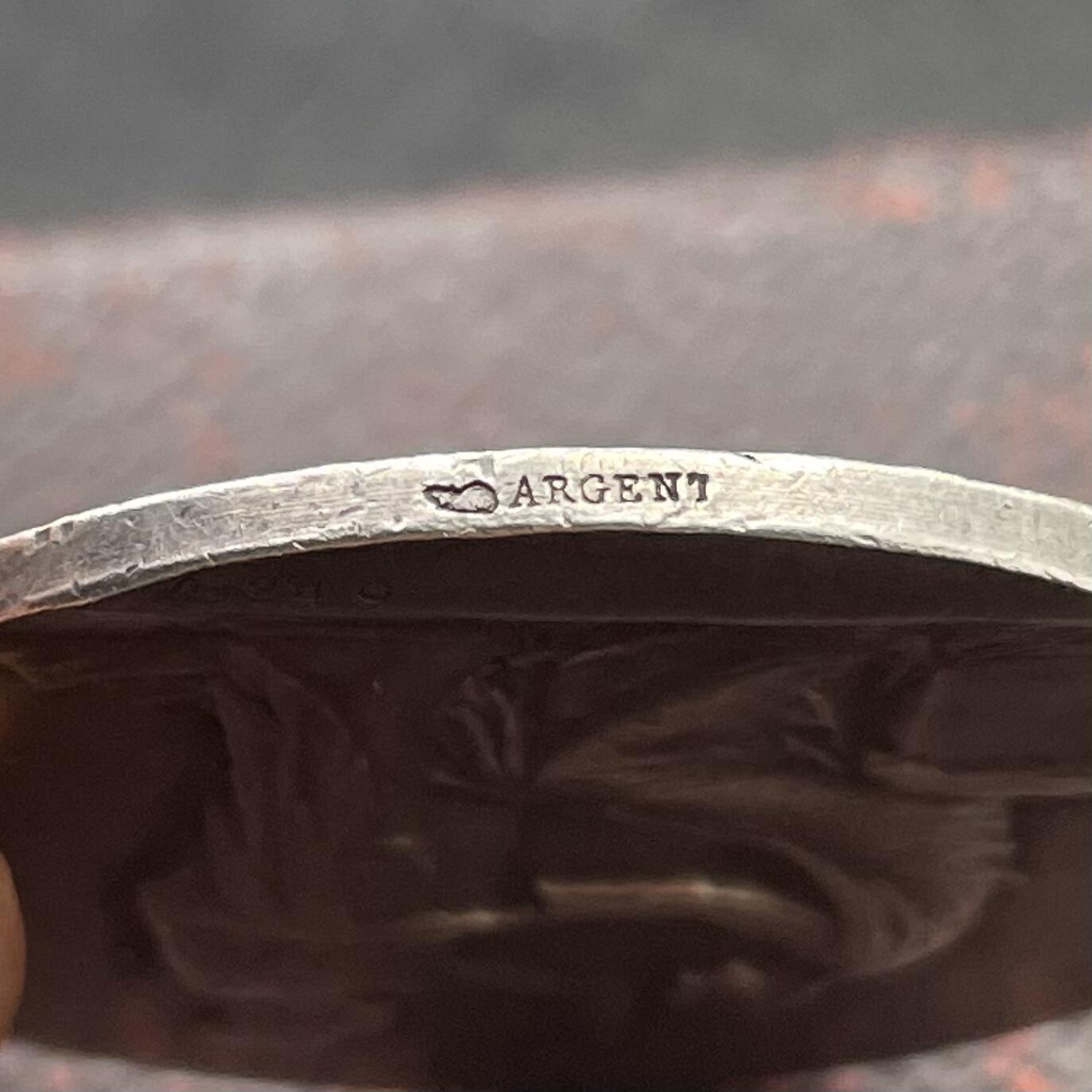 「木头集藏」中秋精品专场！ O.Roty～法国婚礼原盒银章，直径：36 mm，边铭：丰饶角 ARGENT，较少见，原盒正常使用。