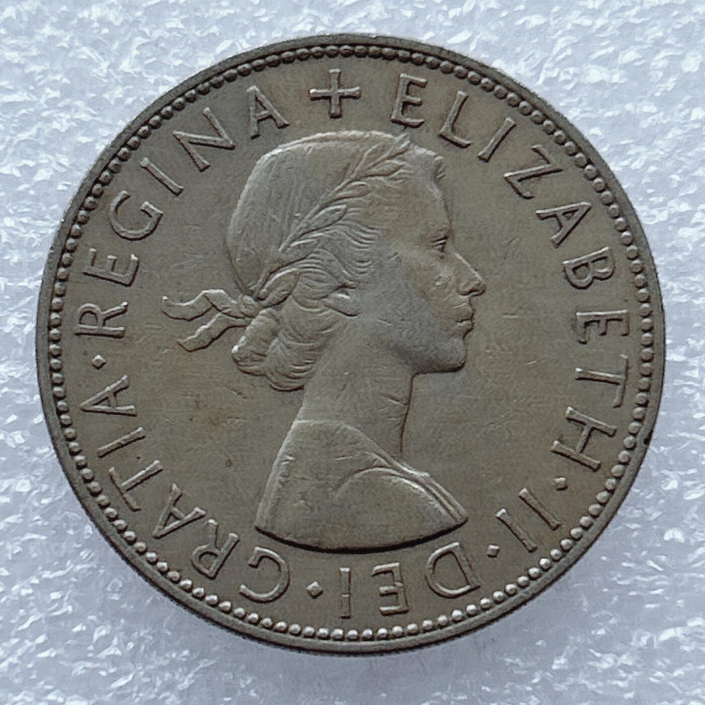 海外回流1元起拍小铺 各国钱币散币场 第16期 英国1962年半克朗 伊丽莎白二世