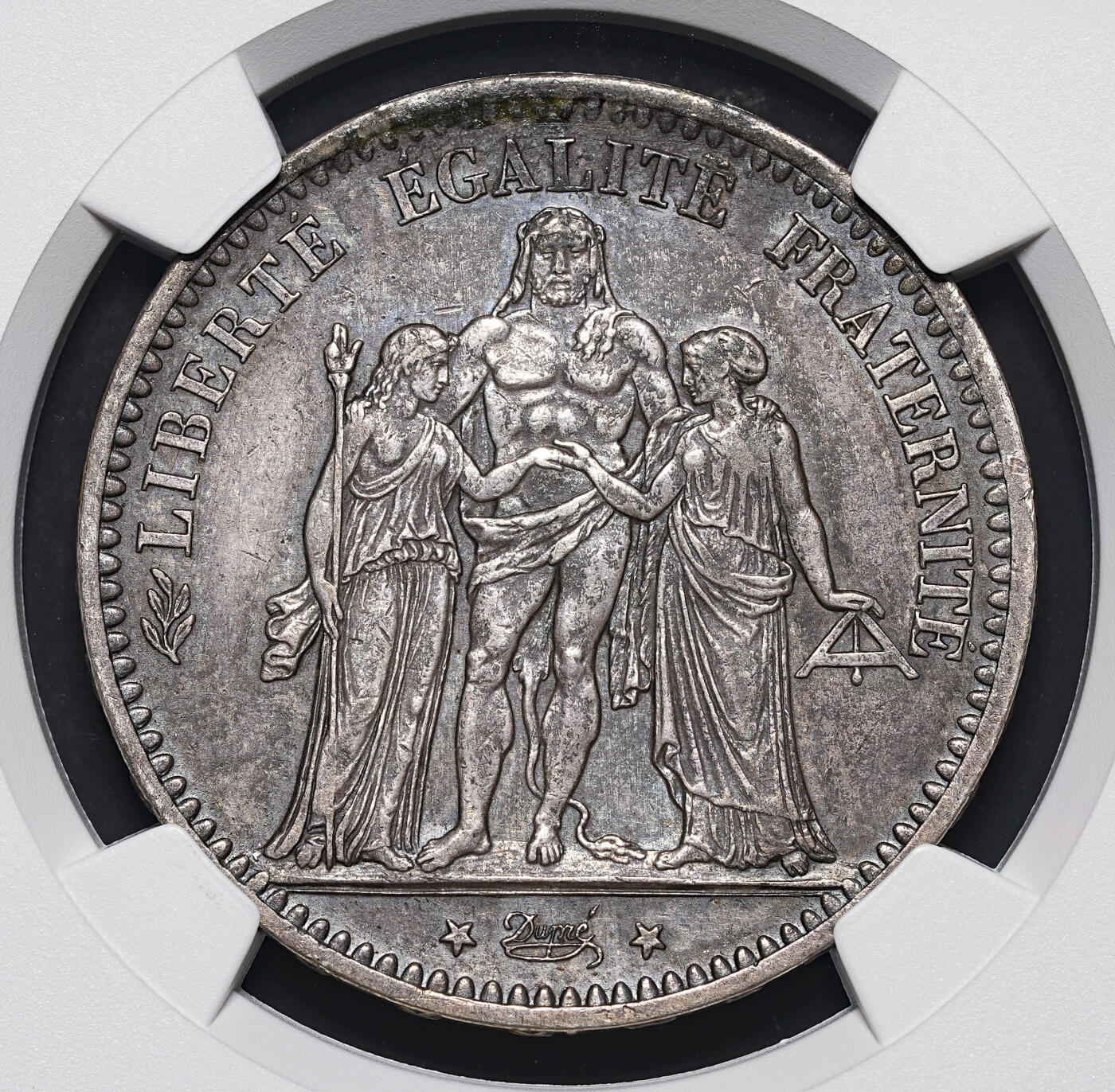 修遠堂世界钱币第三十九期 全场包邮 NGC AUD 1875年法国大力神5法郎大银币 K厂铭