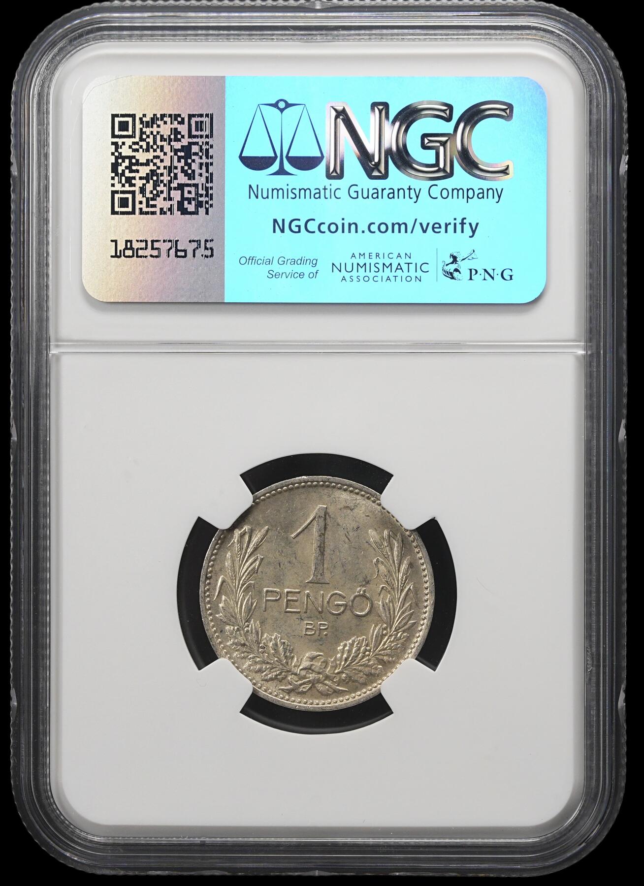 修遠堂世界钱币第三十九期 全场包邮 NGC MS63 1937年匈牙利1 PENGO银币
