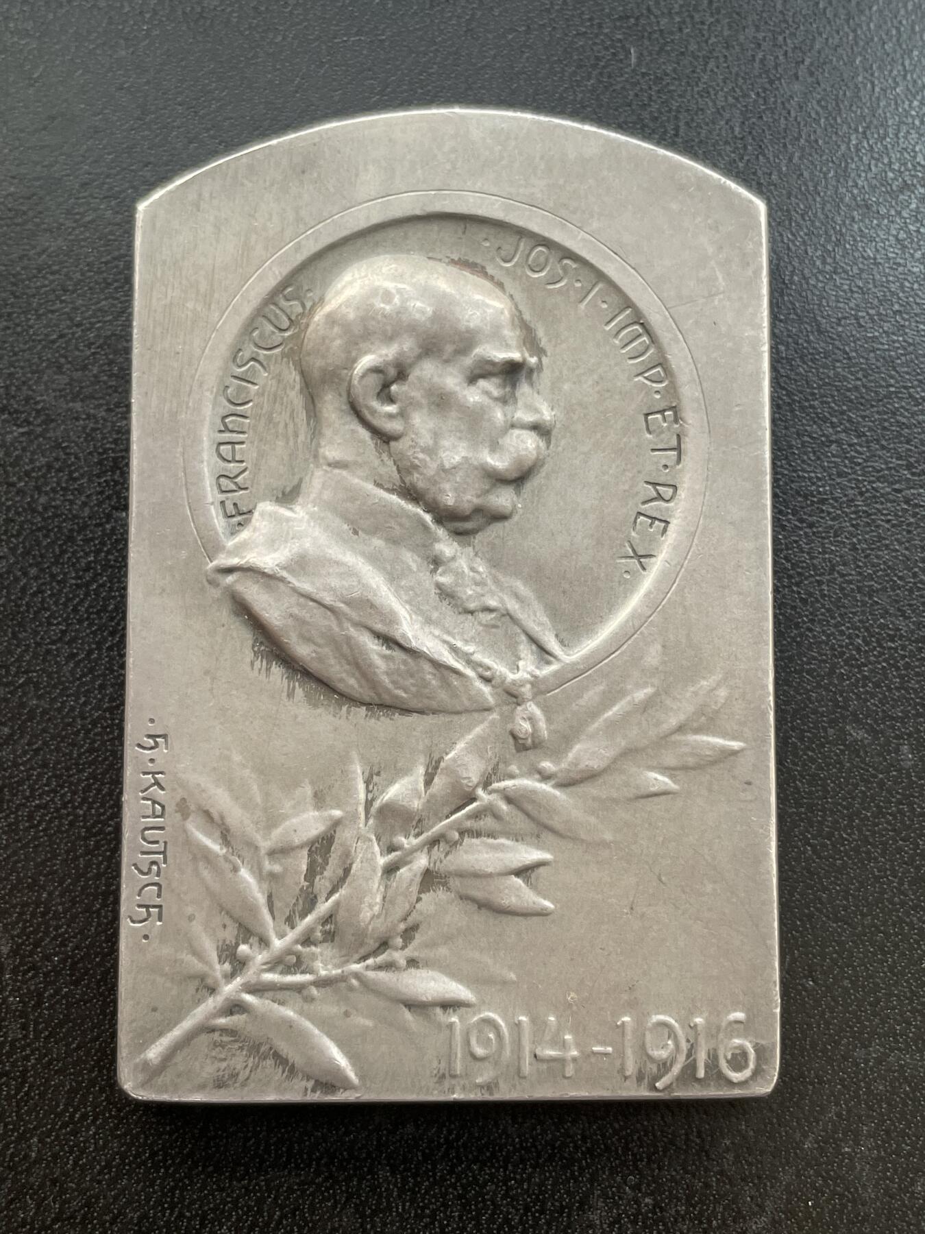 「木头集藏」中秋精品专场！ H.KAUTSCH ～1912年奥匈帝国慈善协会银章 尺寸：60×39 mm，75.6 g ，边铭：A圈银标，