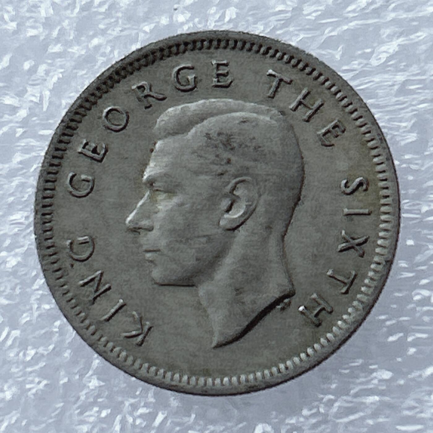 海外回流1元起拍小铺 各国钱币散币场 第16期 新西兰1952年6便士 乔治六世