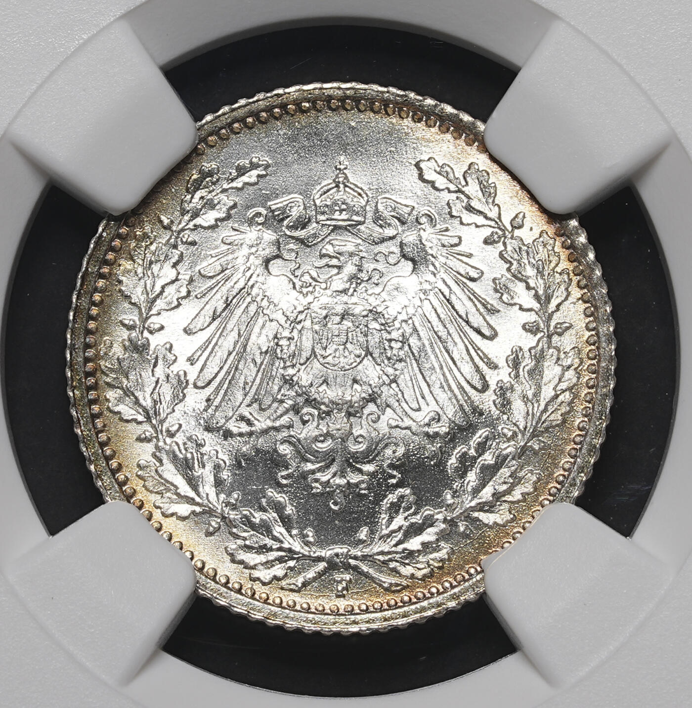修遠堂世界钱币第三十九期 全场包邮 NGC MS66 1915年德国1/2马克银币